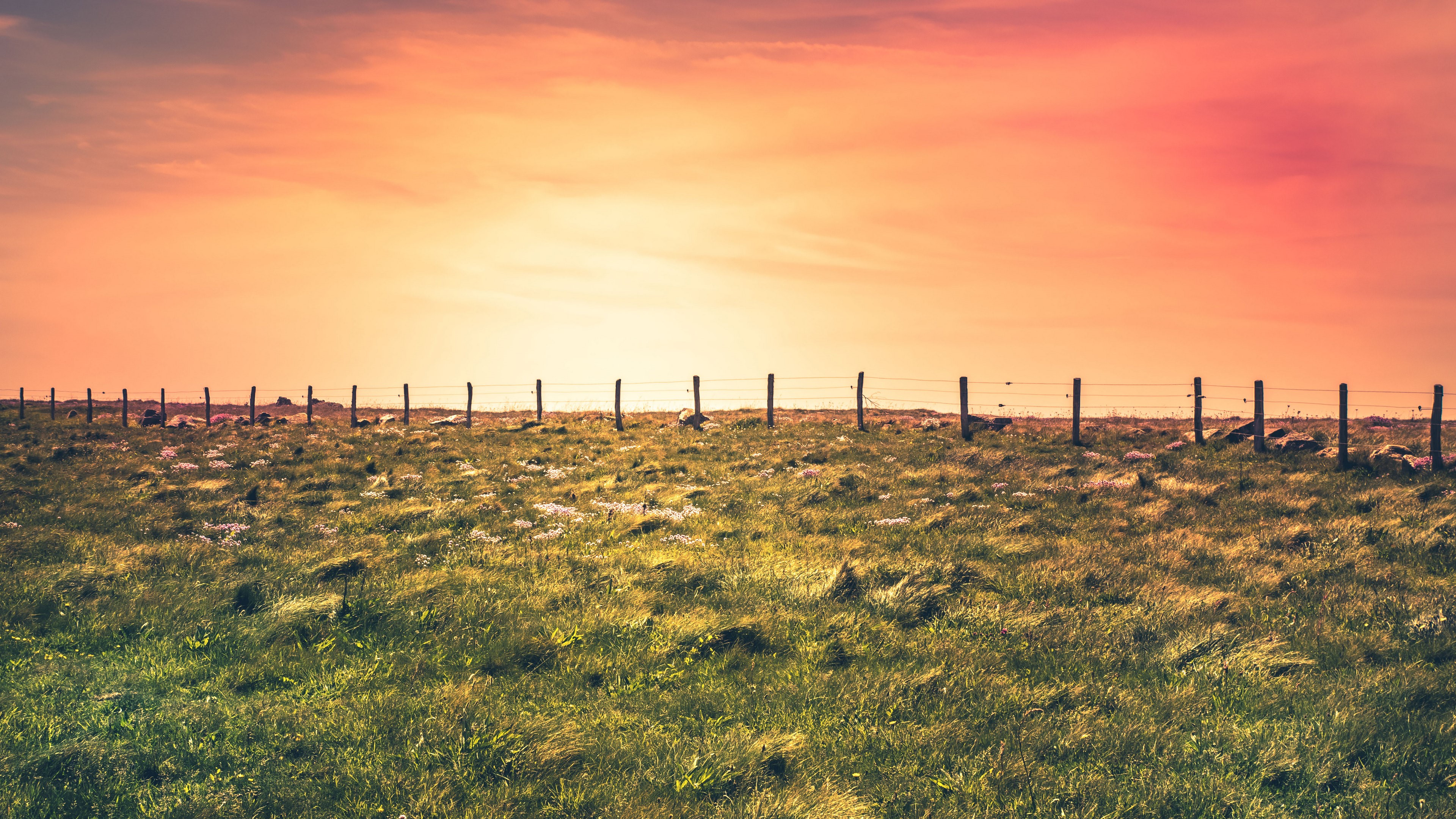 4K landscape sunset nature HD Wallpaper