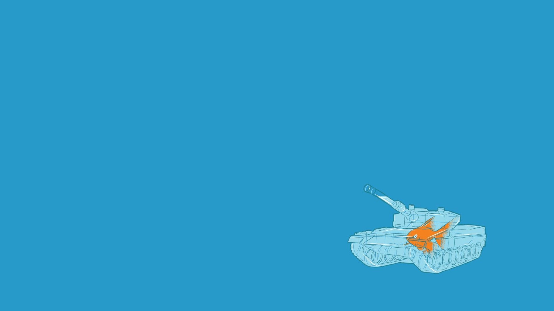 Goldfish inside a tank HD Wallpaper