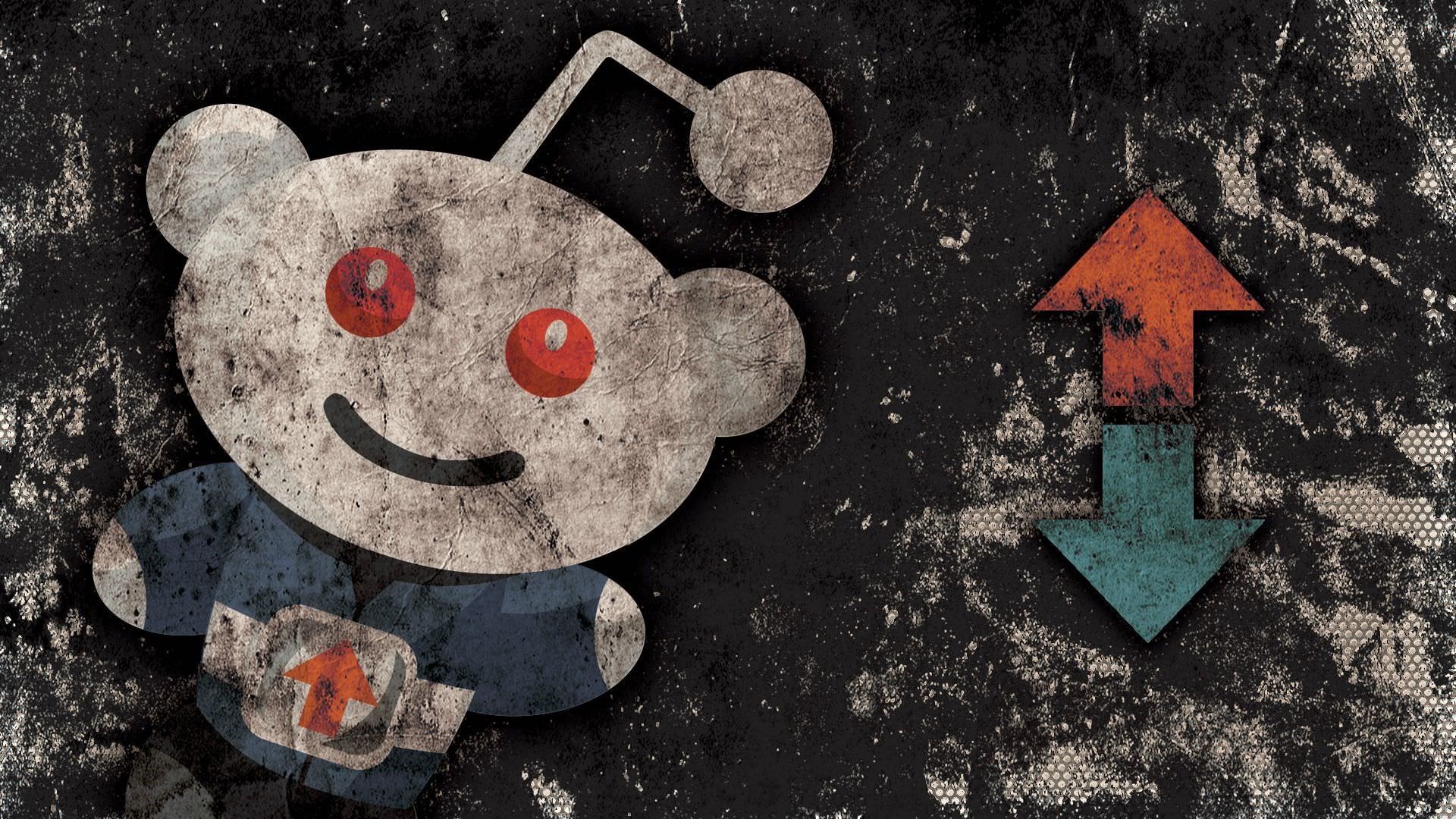 Reddit Snoo with Upvote and Downvote Arrows HD Wallpaper