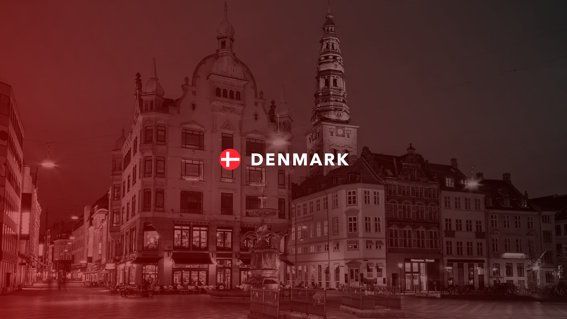 Denmark flag and text over cityscape HD Wallpaper