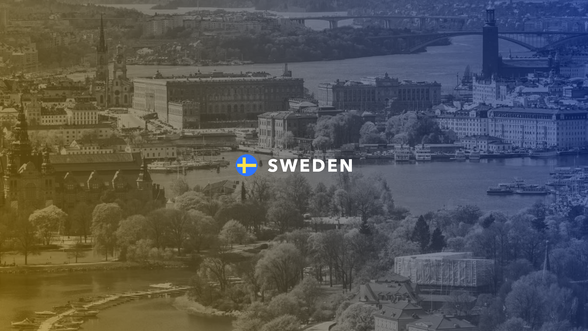 Sweden flag and text over cityscape HD Wallpaper