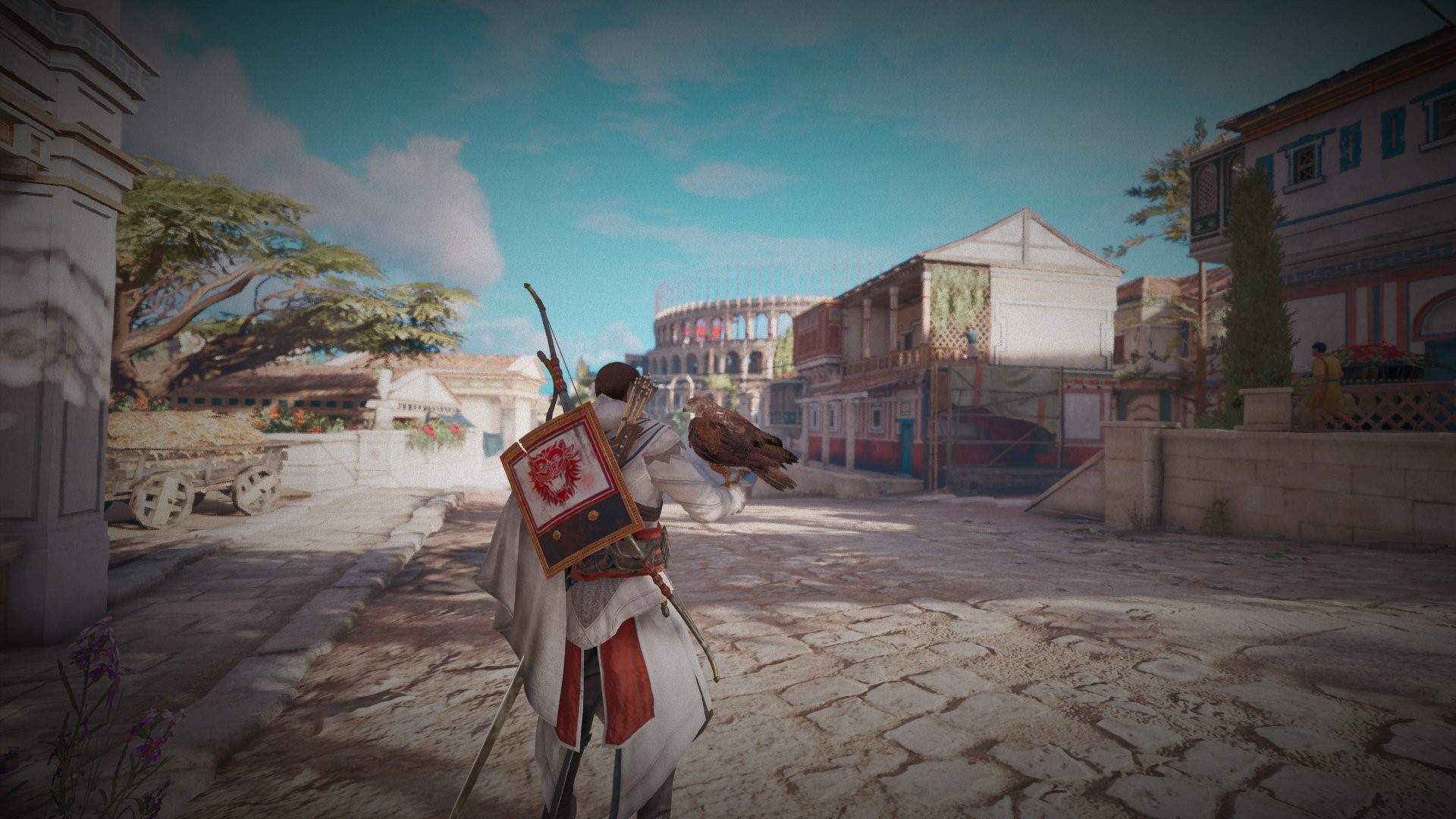 Bayek with Senu from Assassin's Creed Origins HD Wallpaper