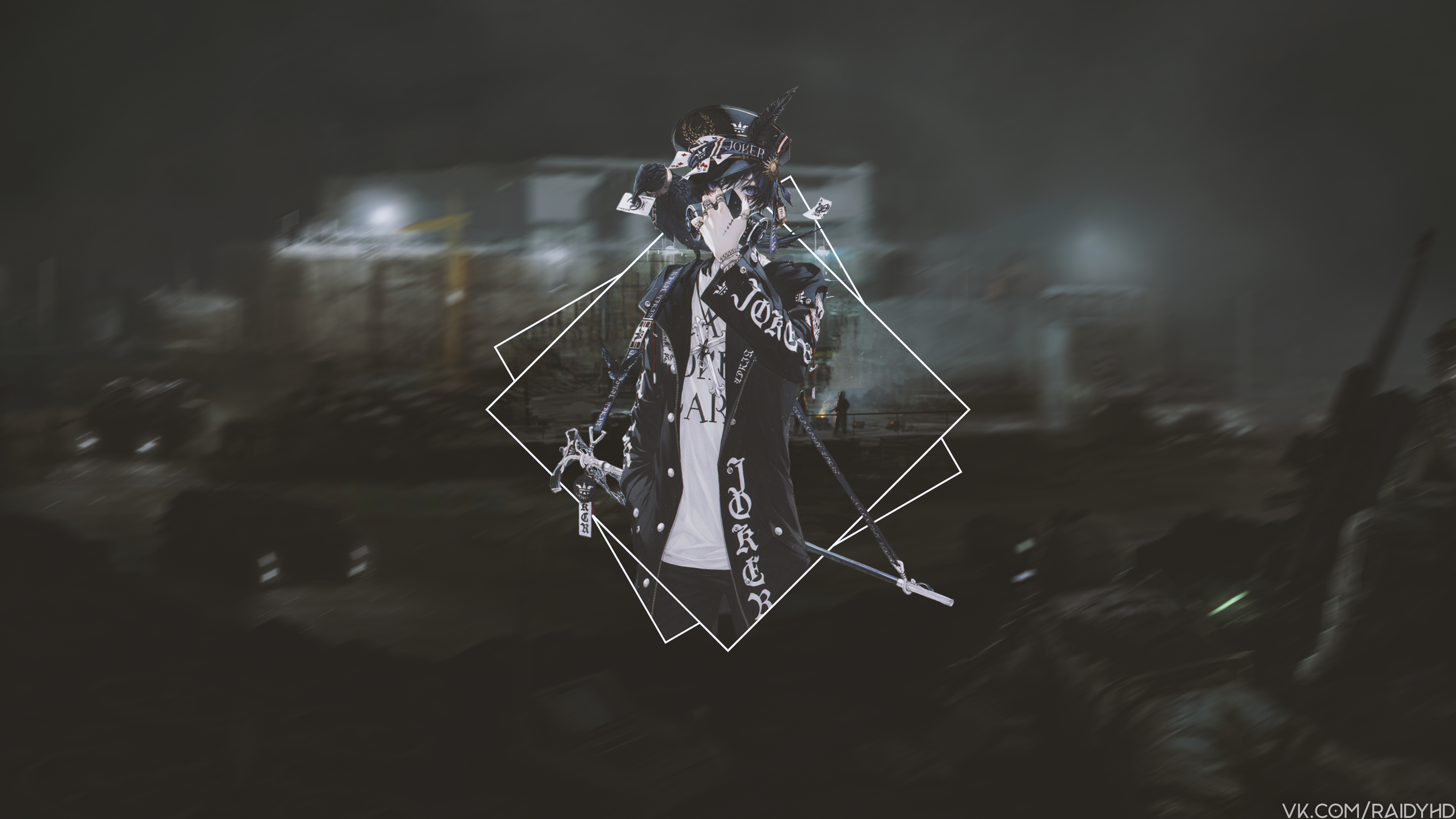 Anime character with Joker theme in 4K HD Wallpaper