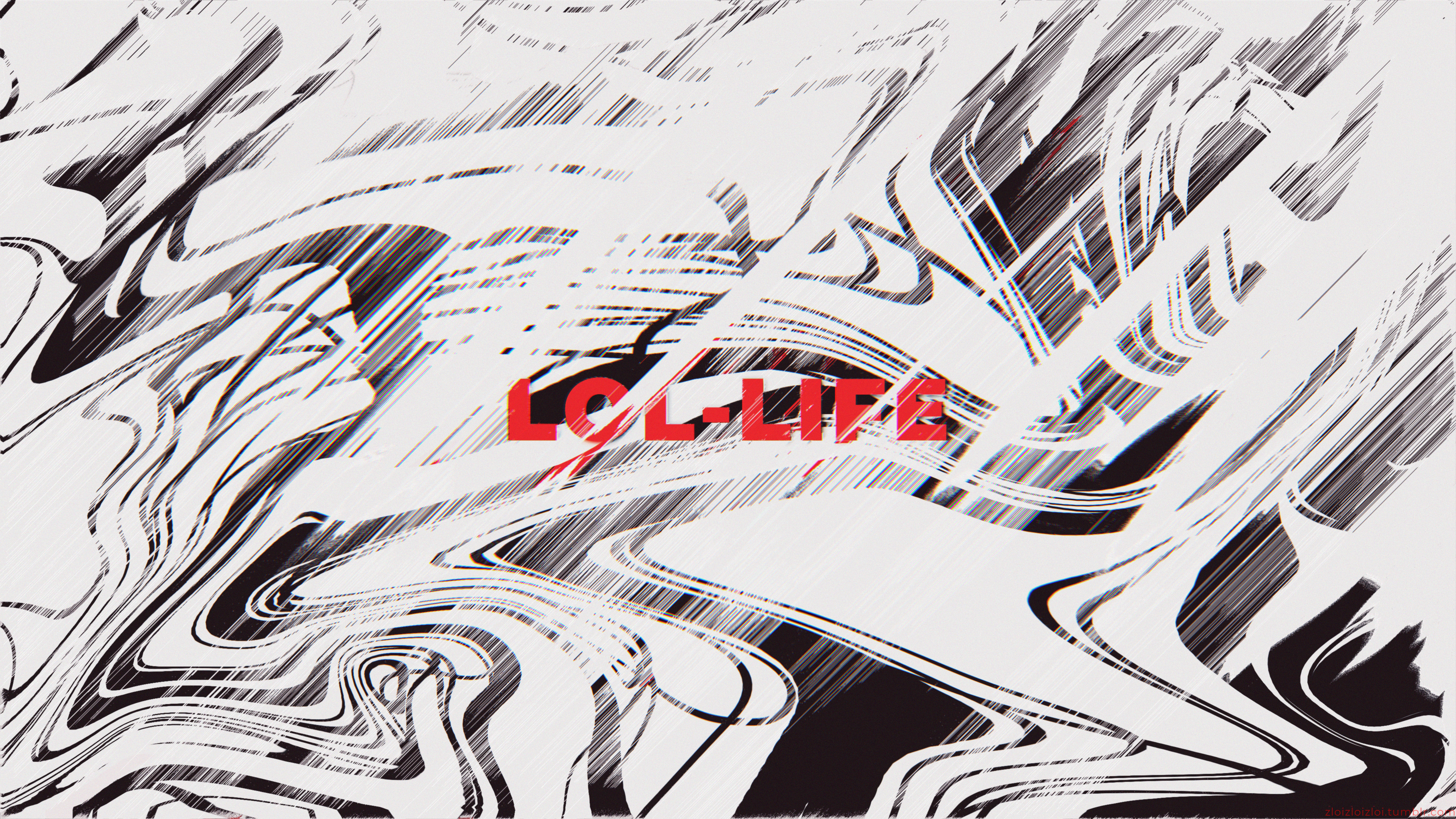 4K abstract glitch art LOL-LIFE HD Wallpaper