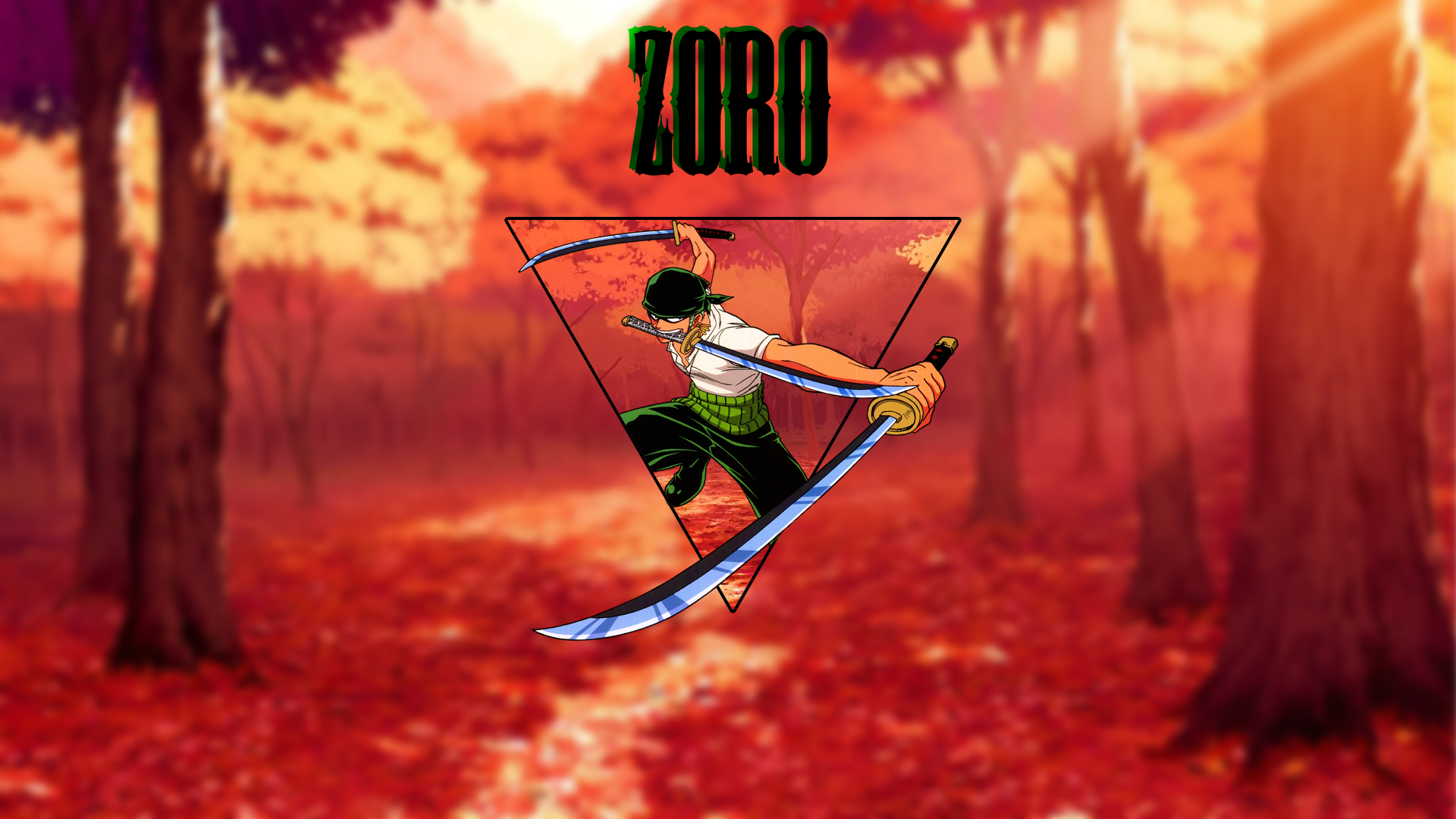 Roronoa Zoro from One Piece with swords HD Wallpaper