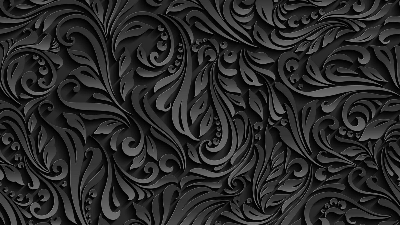 Monochrome floral pattern texture HD Wallpaper