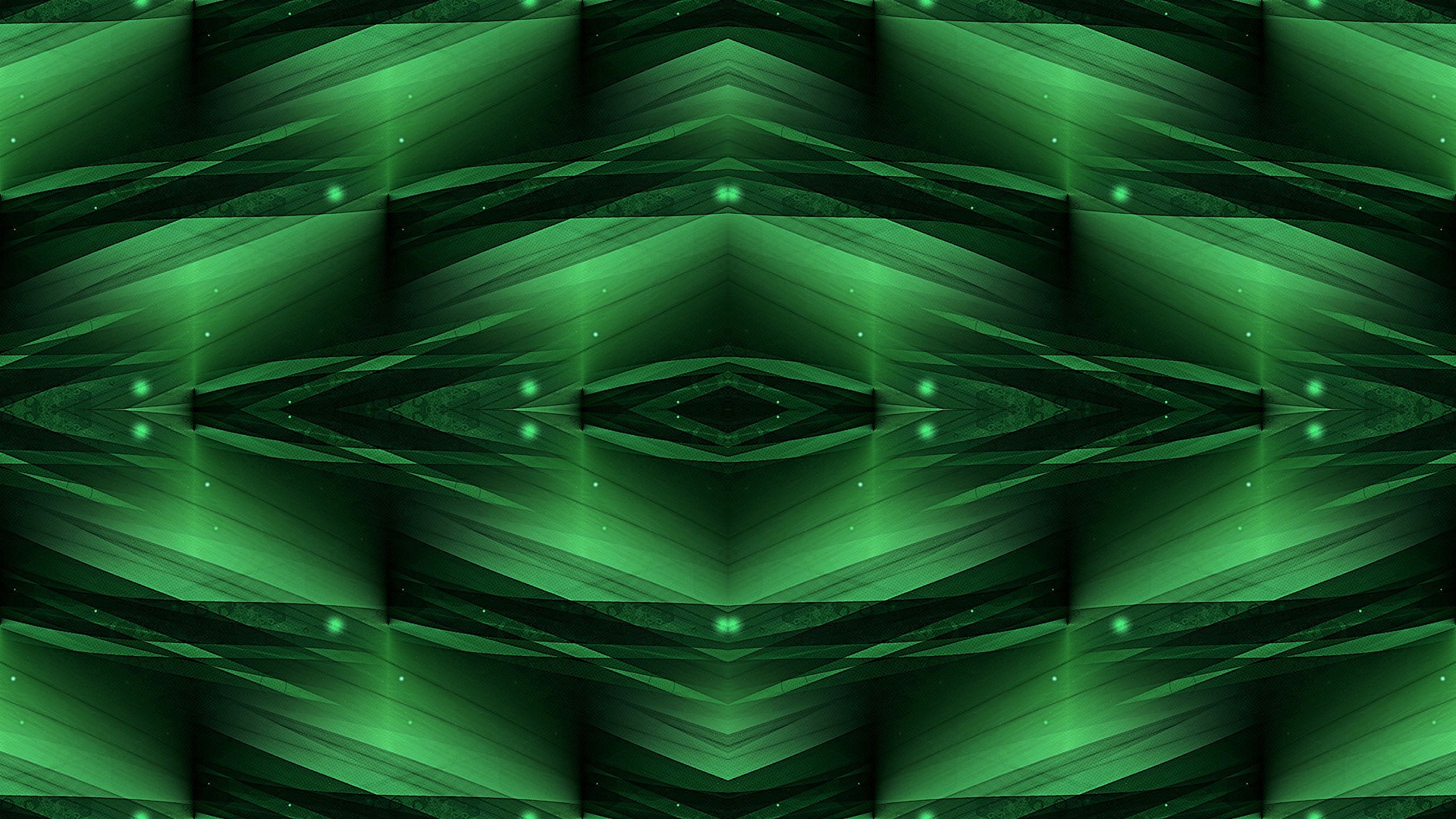 Abstract green fractal pattern with symmetry HD Wallpaper