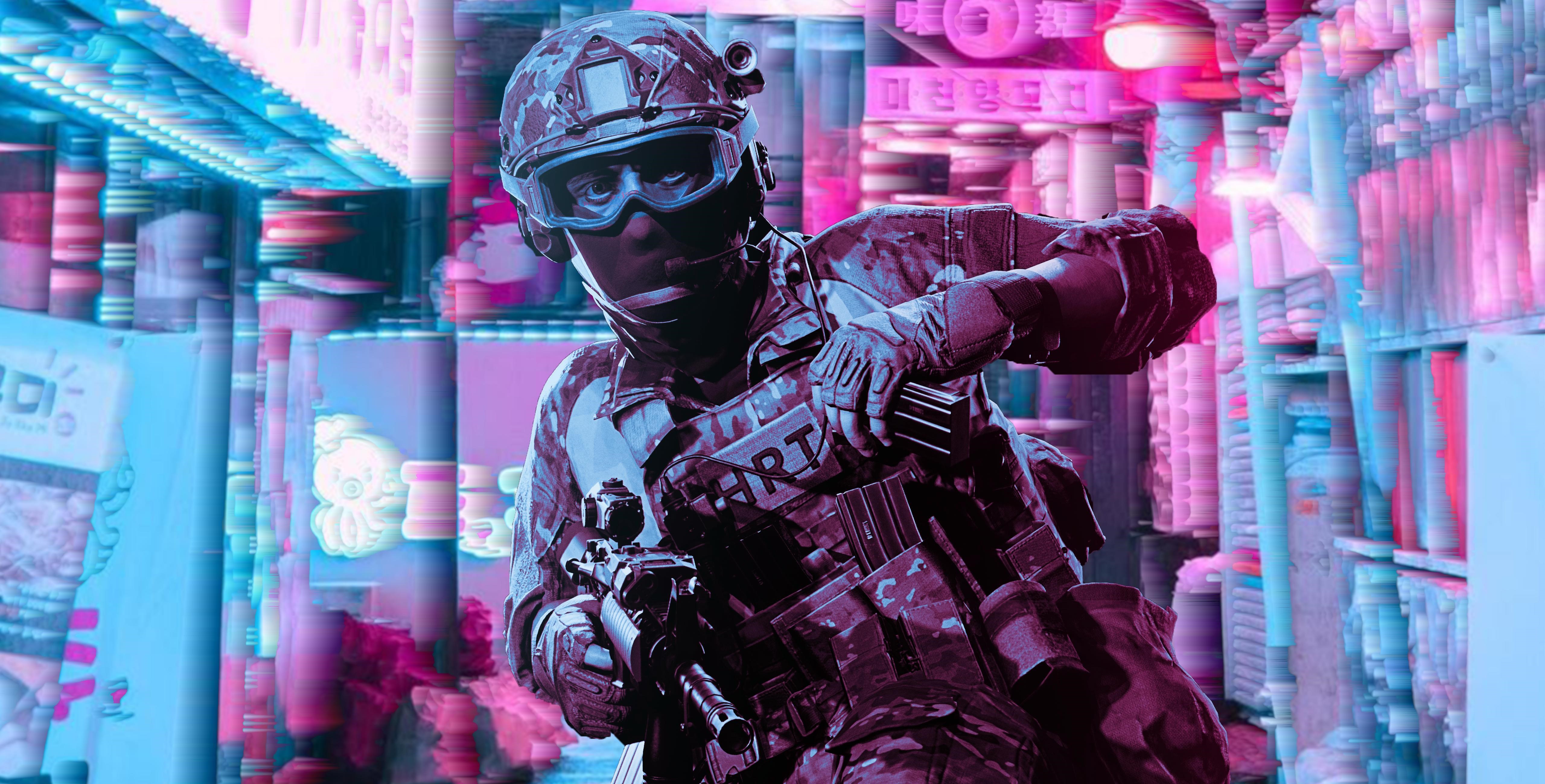 Soldier from Ready or Not with M4 rifle HD Wallpaper