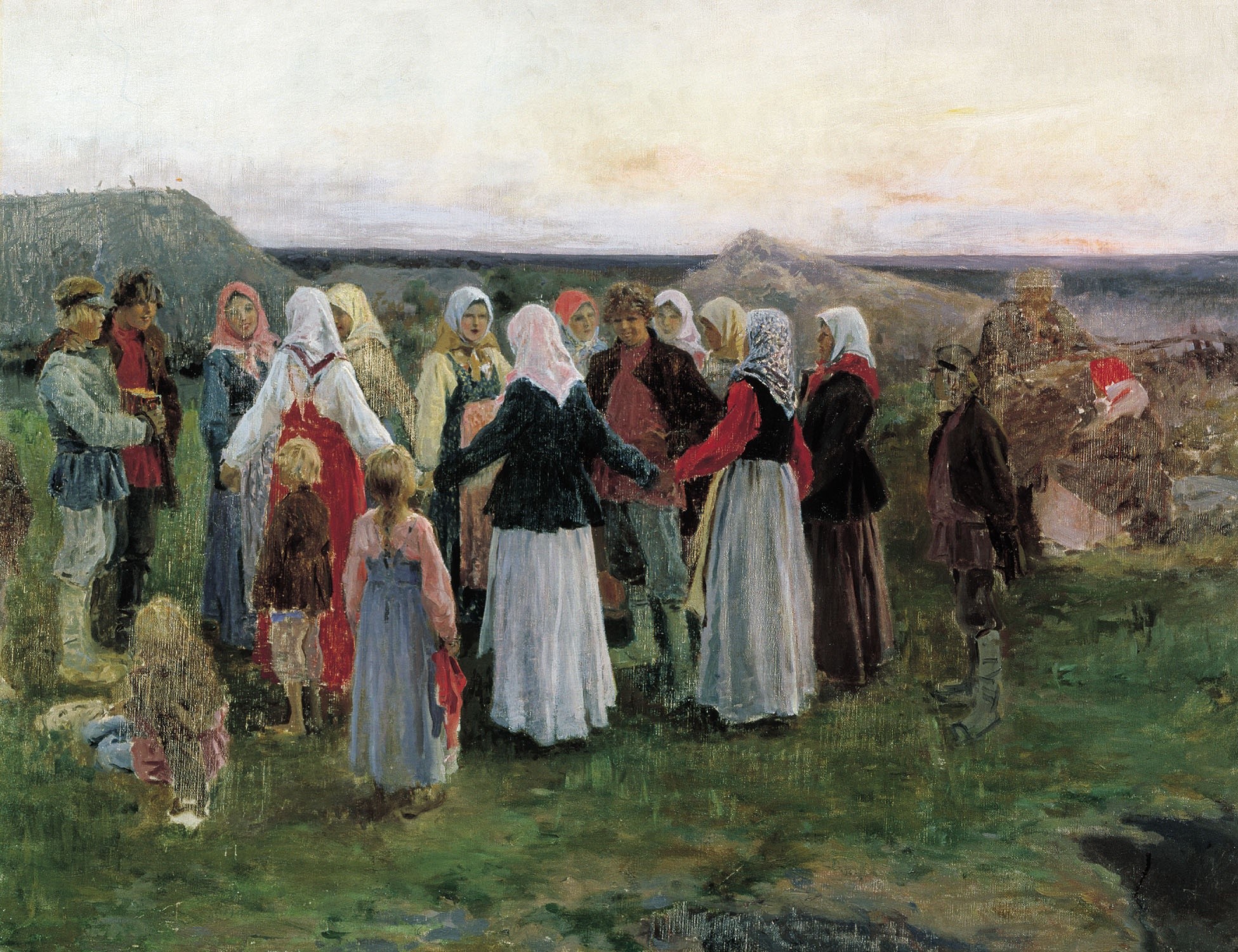 People Dancing in a Village by Alex Stepanov HD Wallpaper