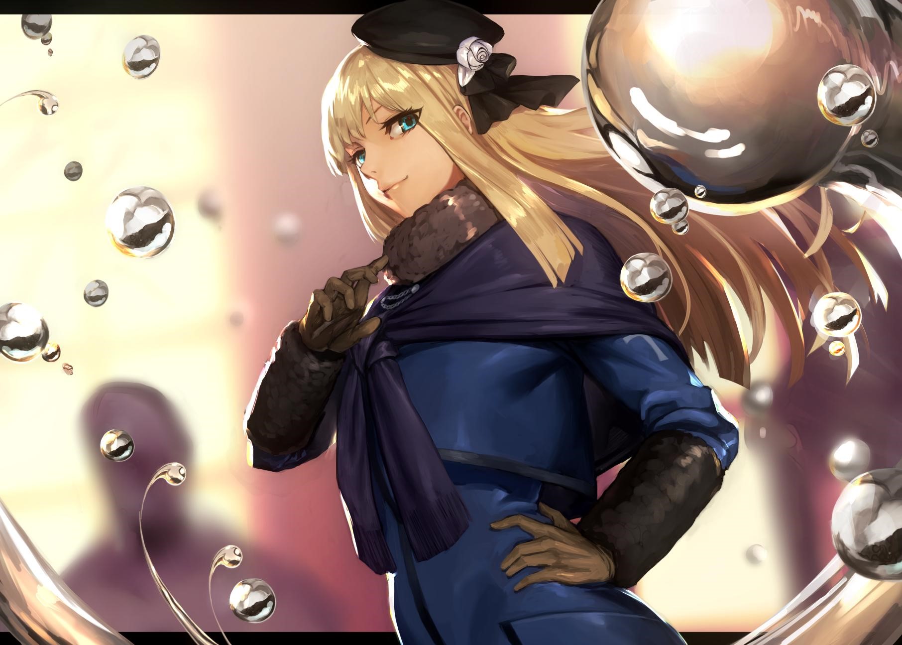 Saber from Fate/Grand Order with bubbles HD Wallpaper