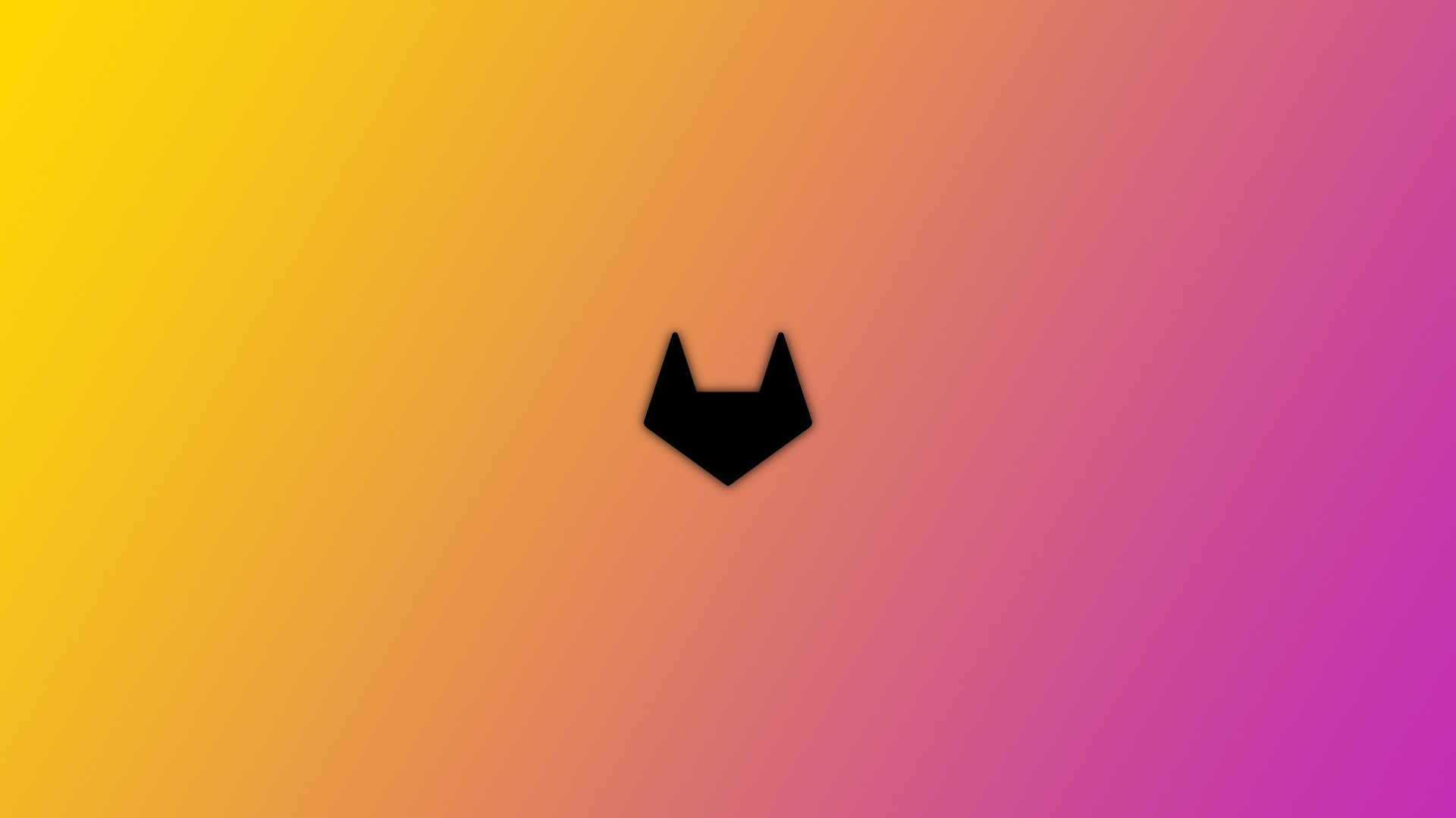 Black fox logo on a gradient background HD Wallpaper