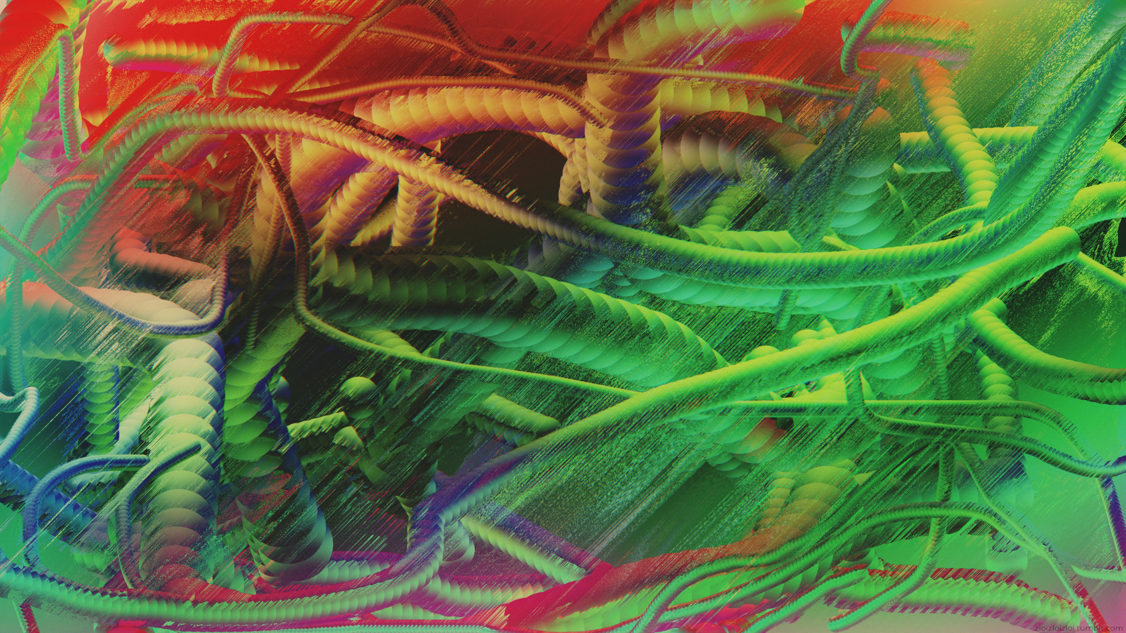 Abstract glitch art digital art HD Wallpaper
