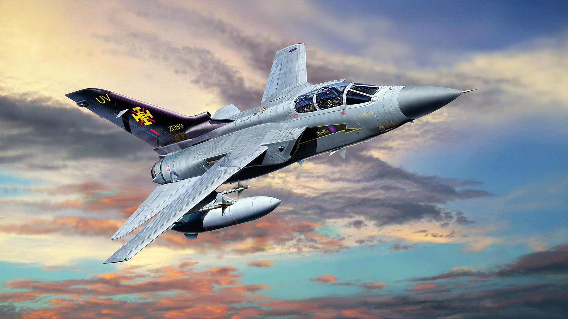 Royal Air Force Tornado fighter jet in flight HD Wallpaper