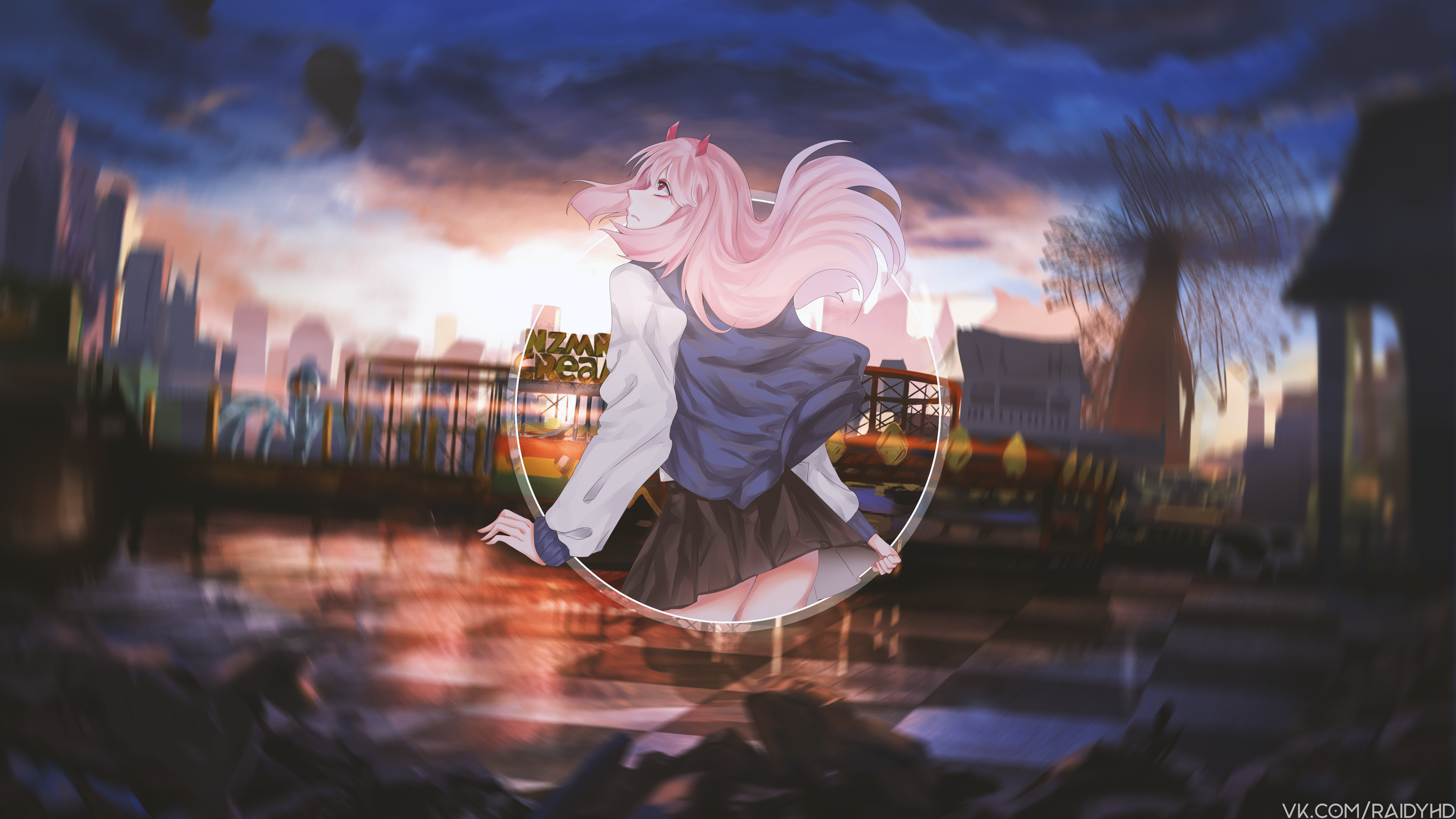 4K Zero Two from Darling in the FranXX HD Wallpaper