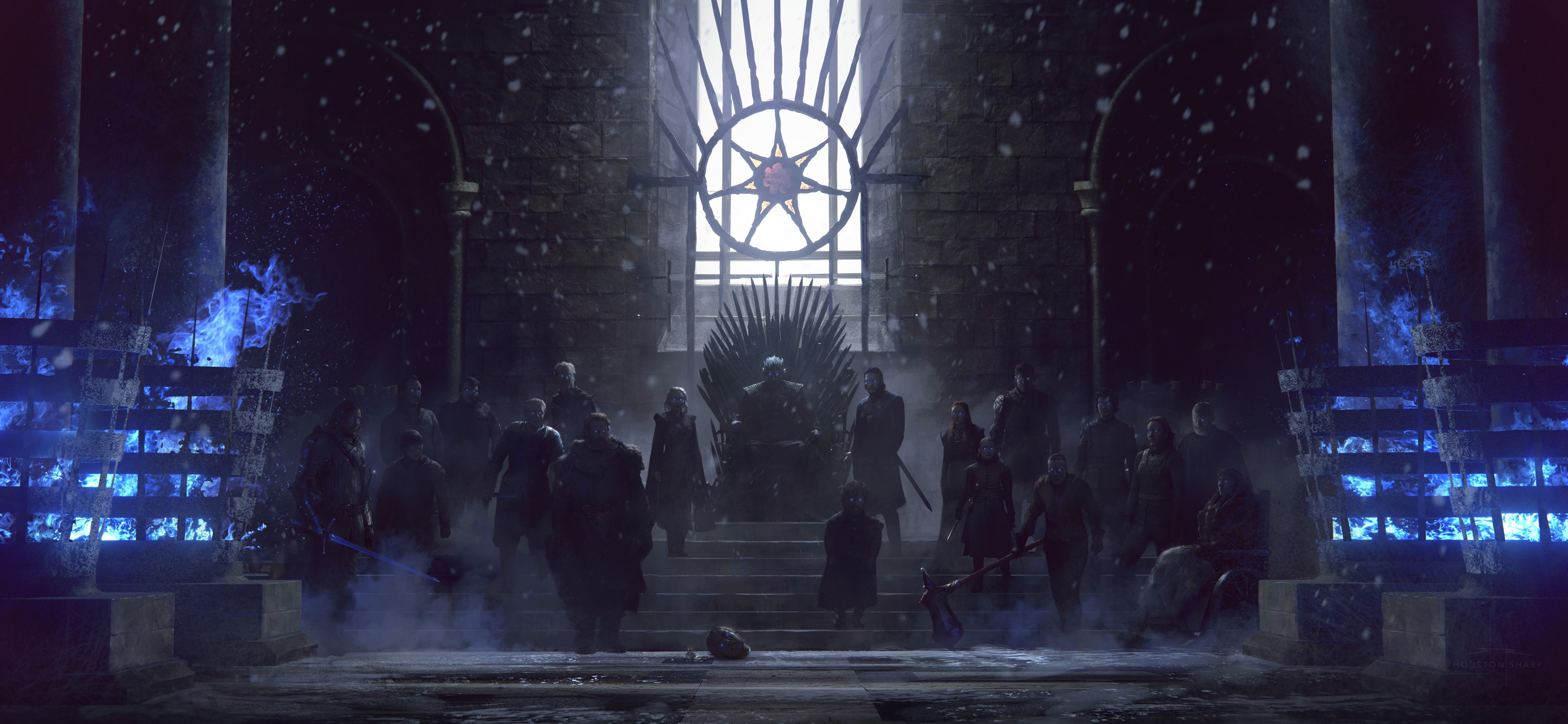 The Night King on the Iron Throne in Game of Thrones HD Wallpaper