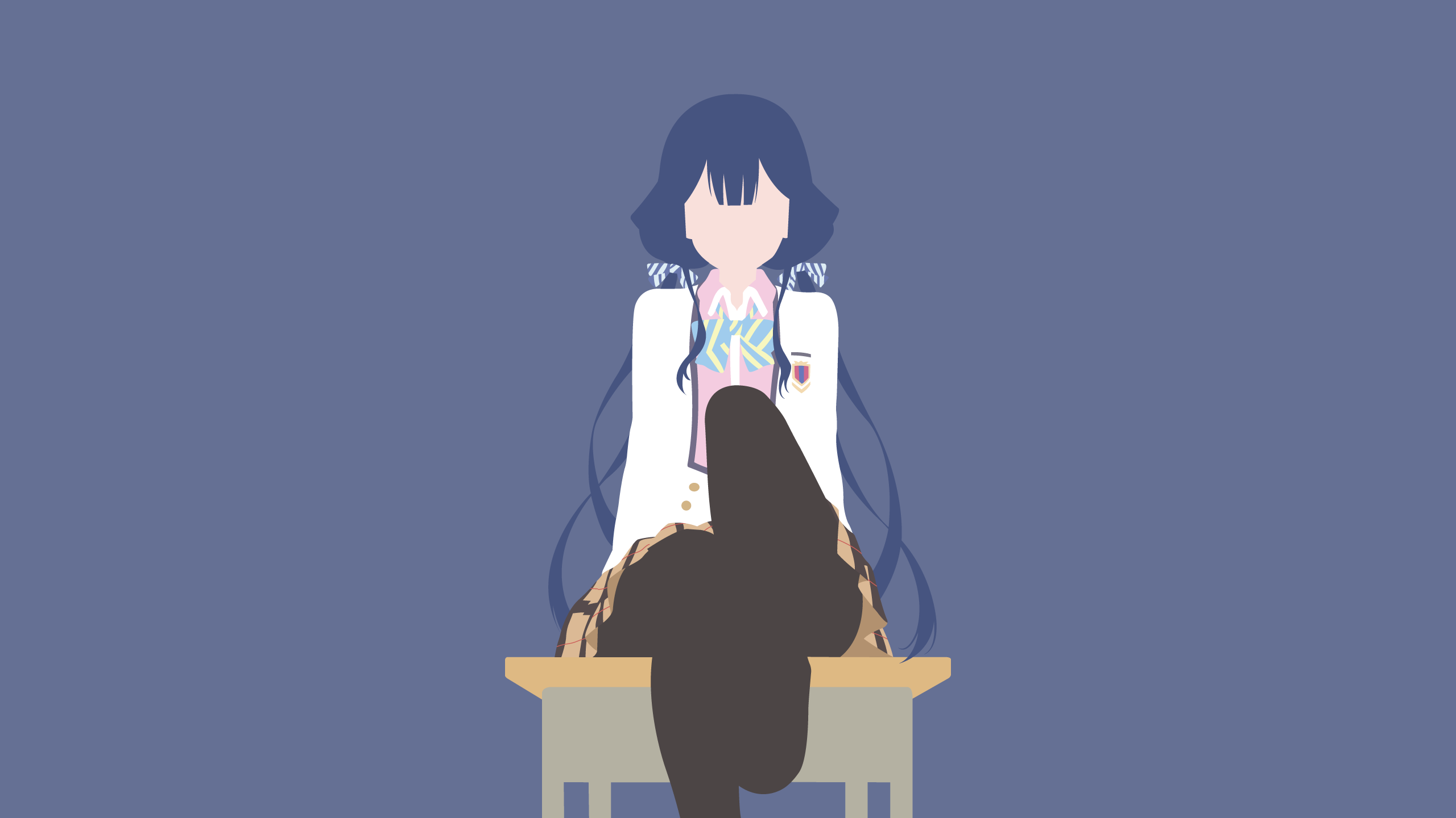 Adagaki Aki from Masamune-kun no Revenge sitting at a desk HD Wallpaper