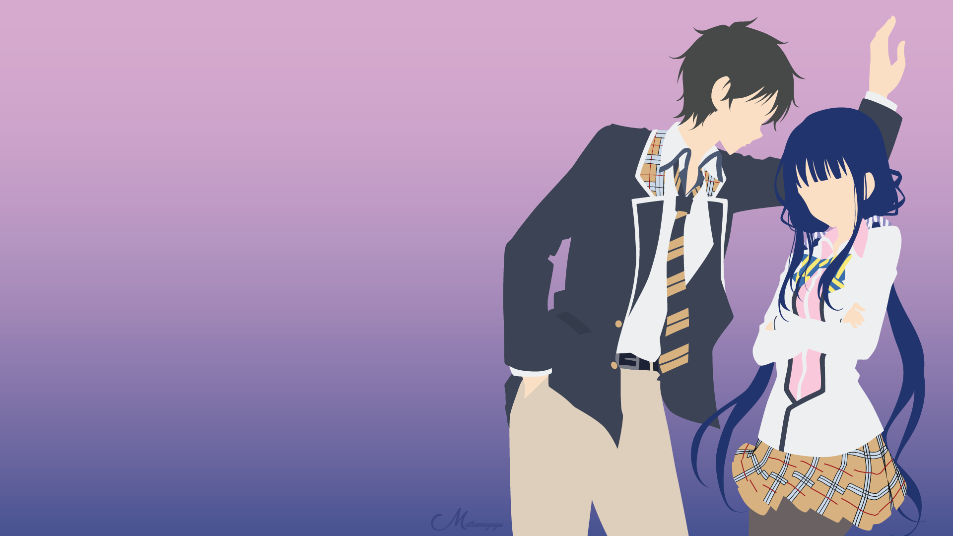 Adagaki Aki and Masamune Makabe from Masamune-kun no Revenge HD Wallpaper