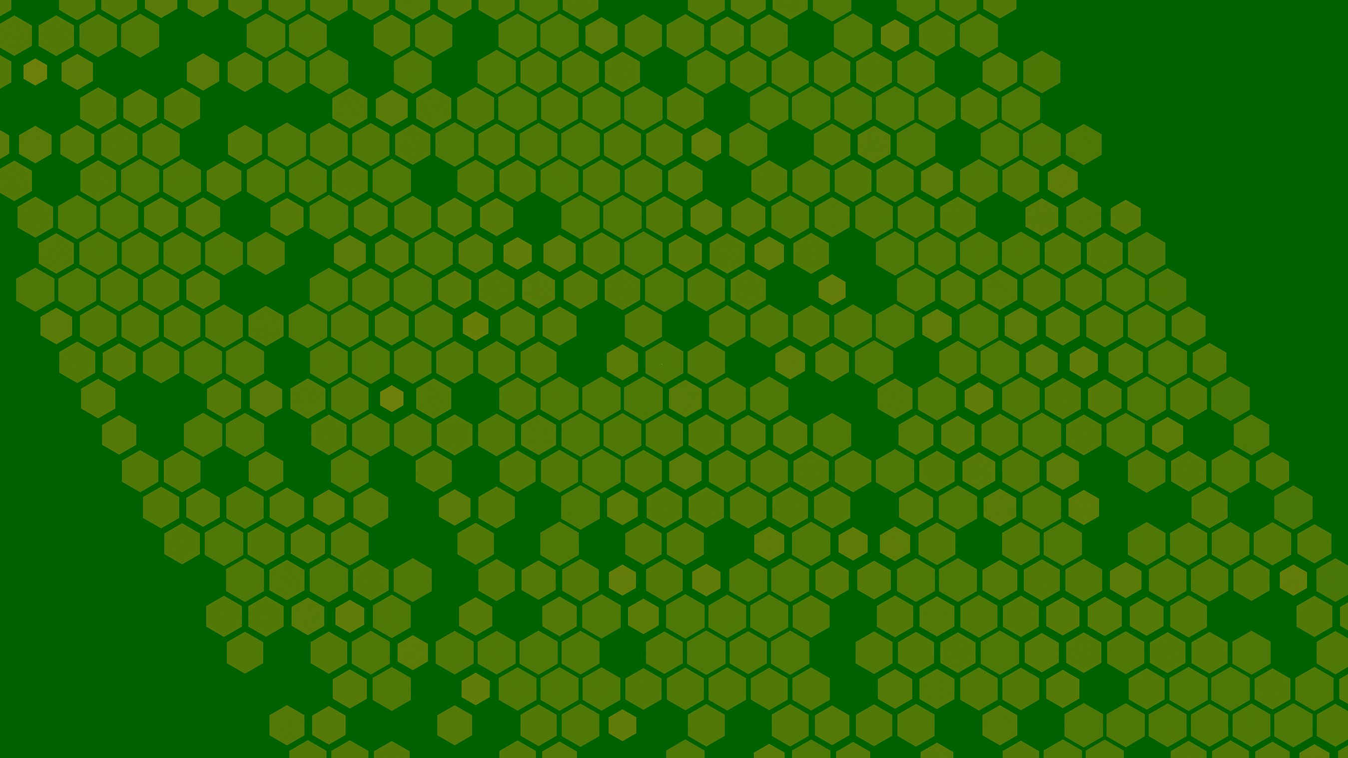 Green abstract background with hexagons HD Wallpaper