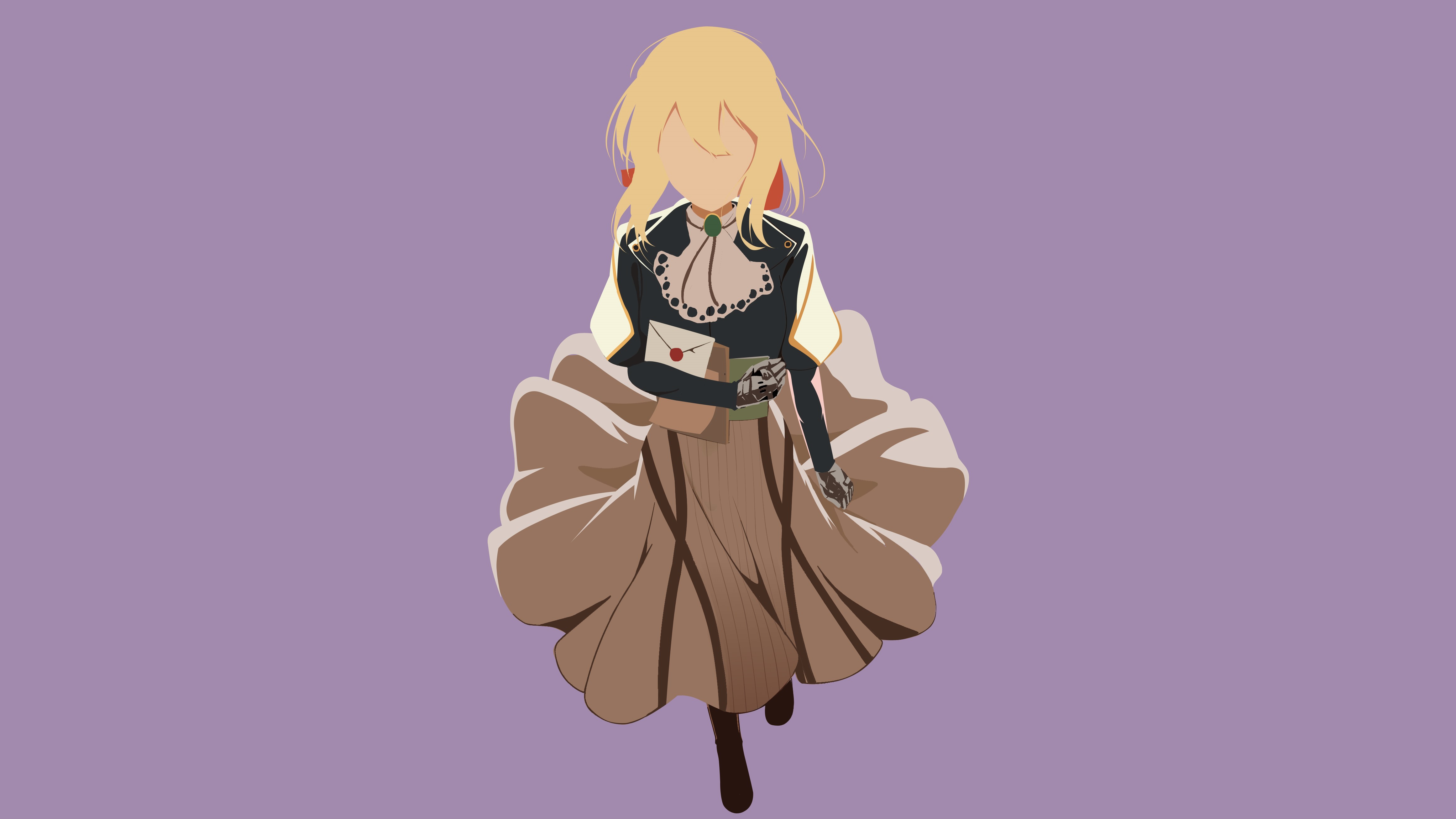 Violet Evergarden holding a letter HD Wallpaper