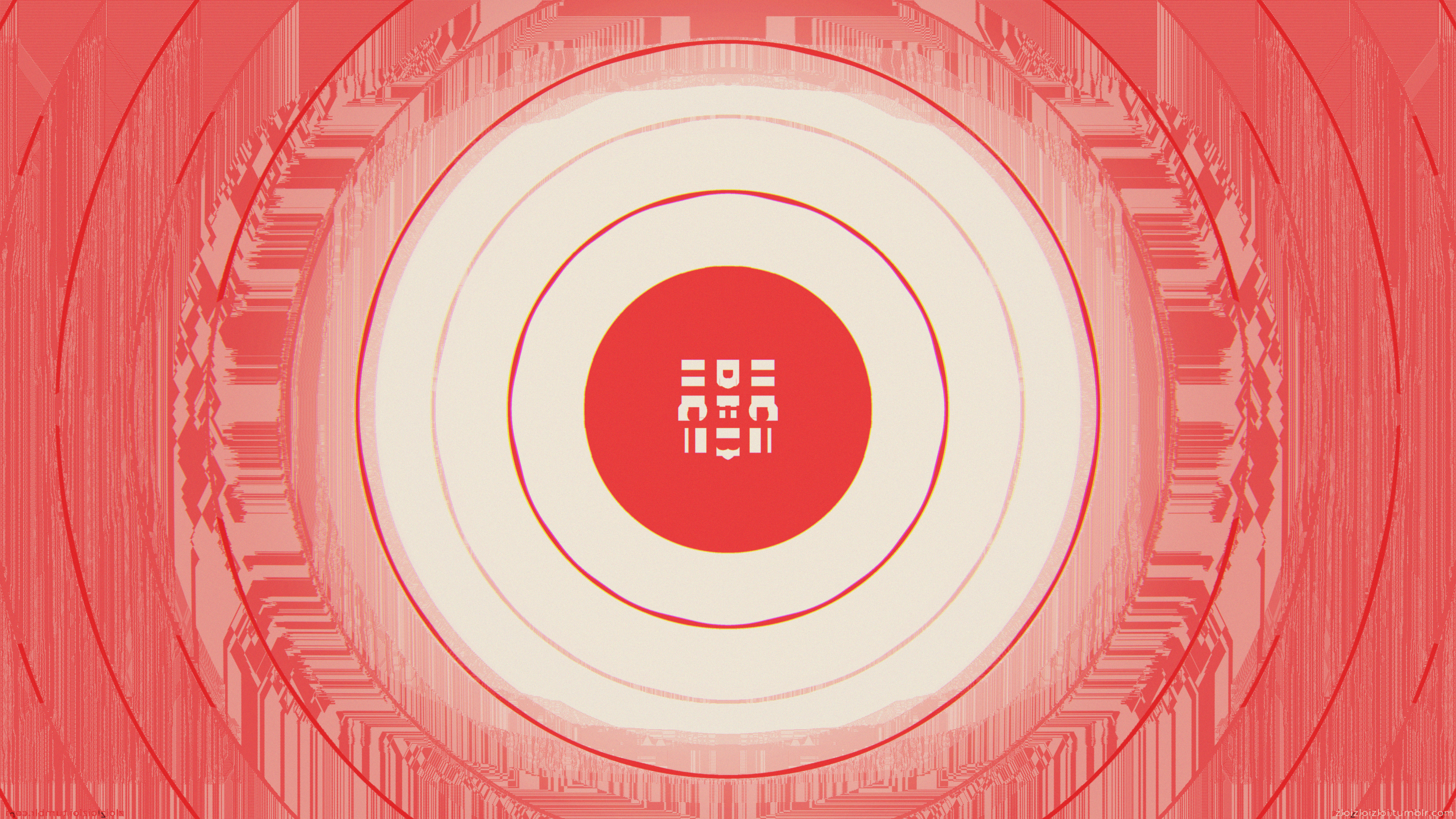 Abstract Glitch Art Circles 4K HD Wallpaper