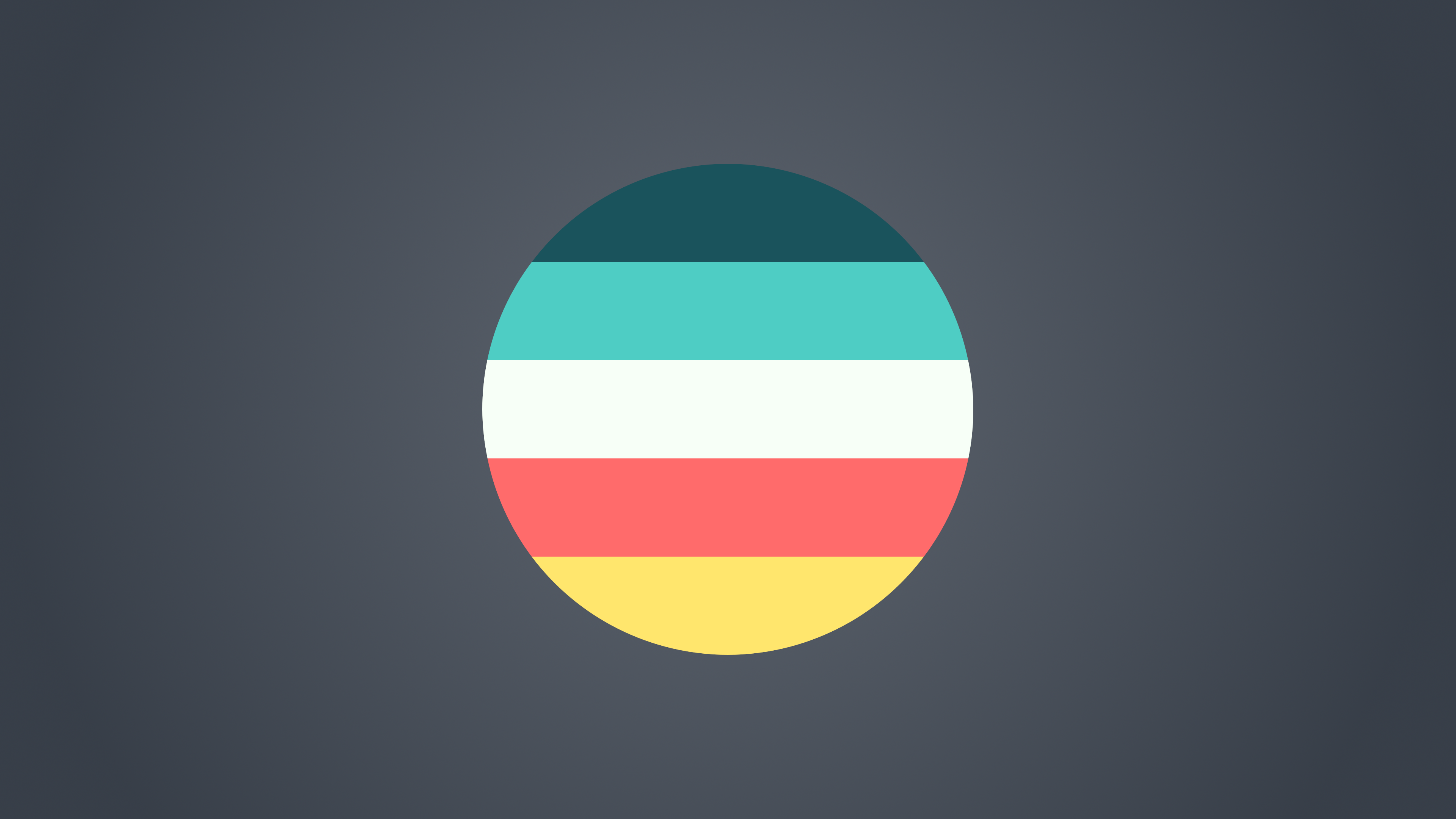 Minimalist circle with horizontal stripes HD Wallpaper