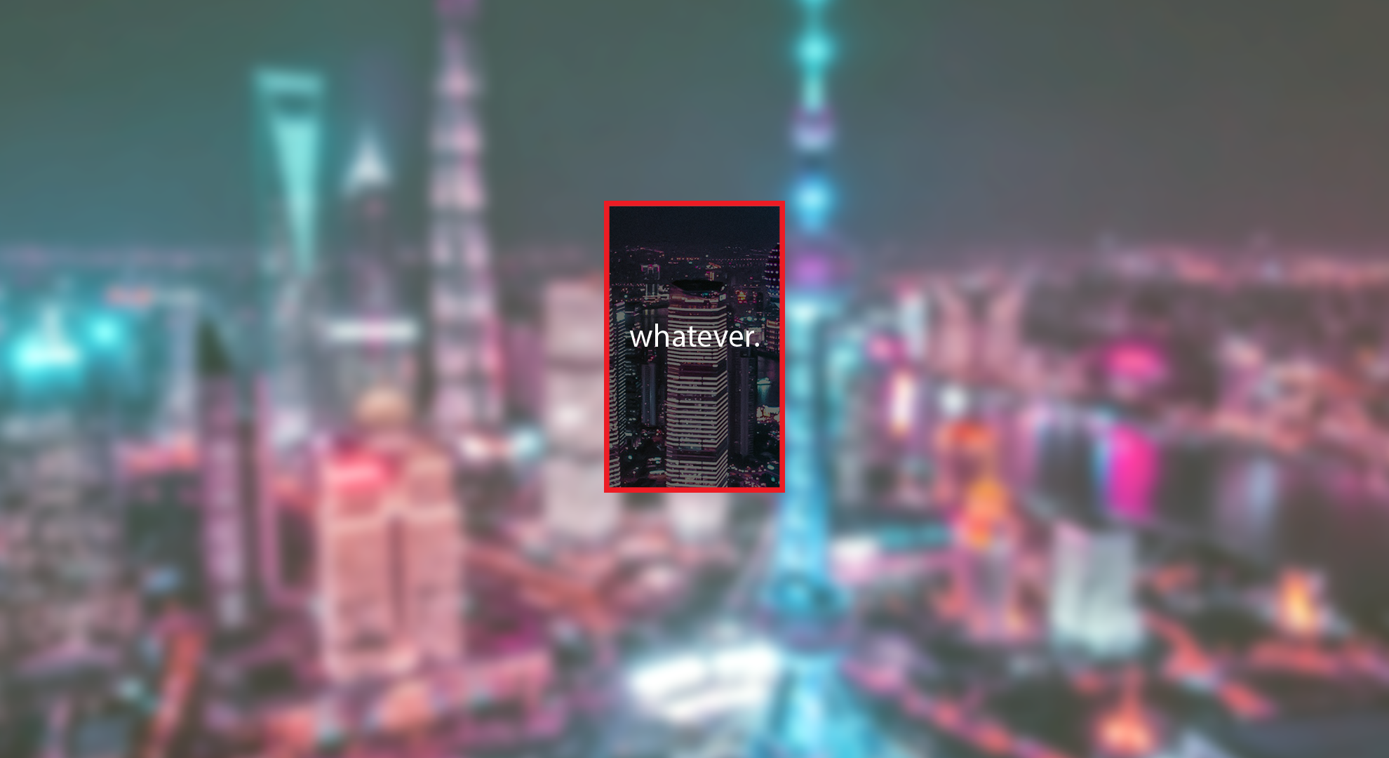 Neon city skyline with text HD Wallpaper