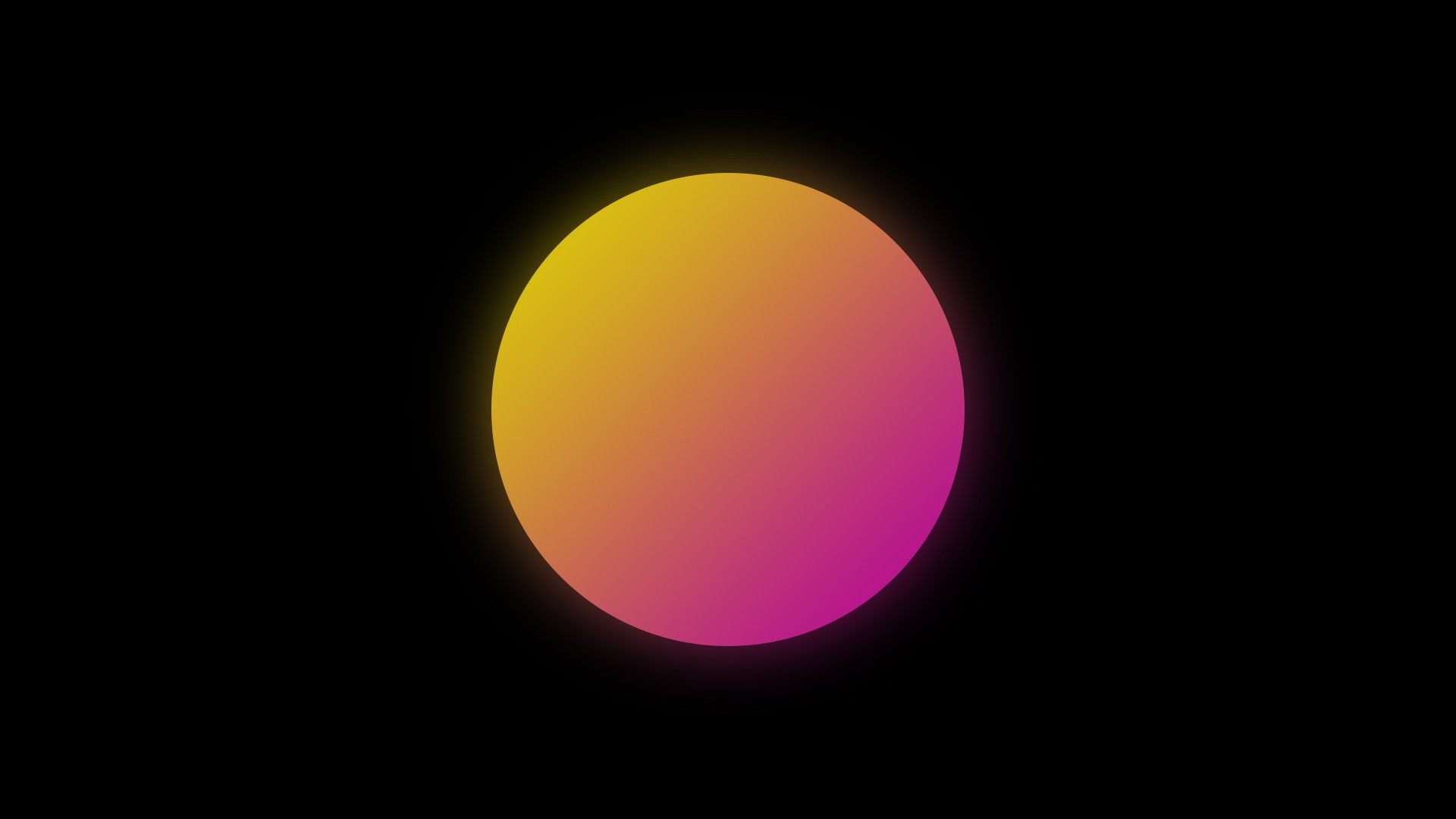 Gradient circle with glowing aura HD Wallpaper