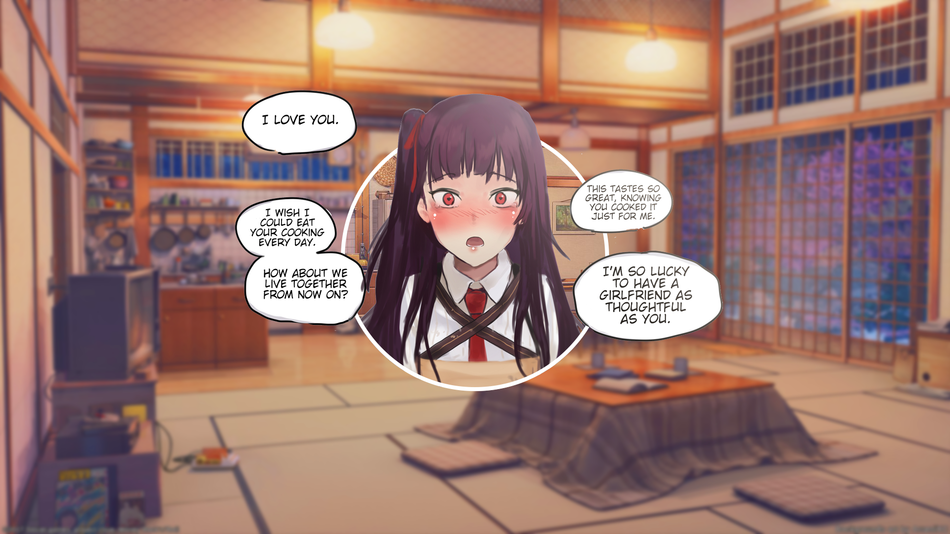 WA2000 from Girls Frontline in a Japanese room HD Wallpaper