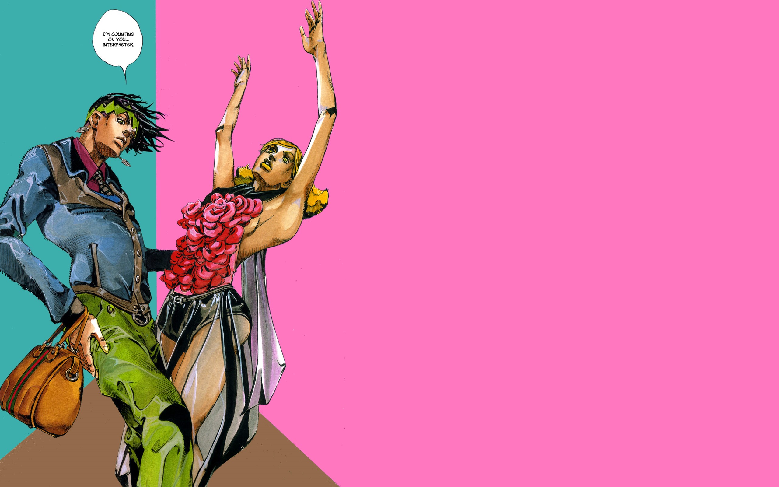 Josuke Higashikata and Yasuho Hirose from JoJo's Bizarre Adventure: Steel Ball Run HD Wallpaper