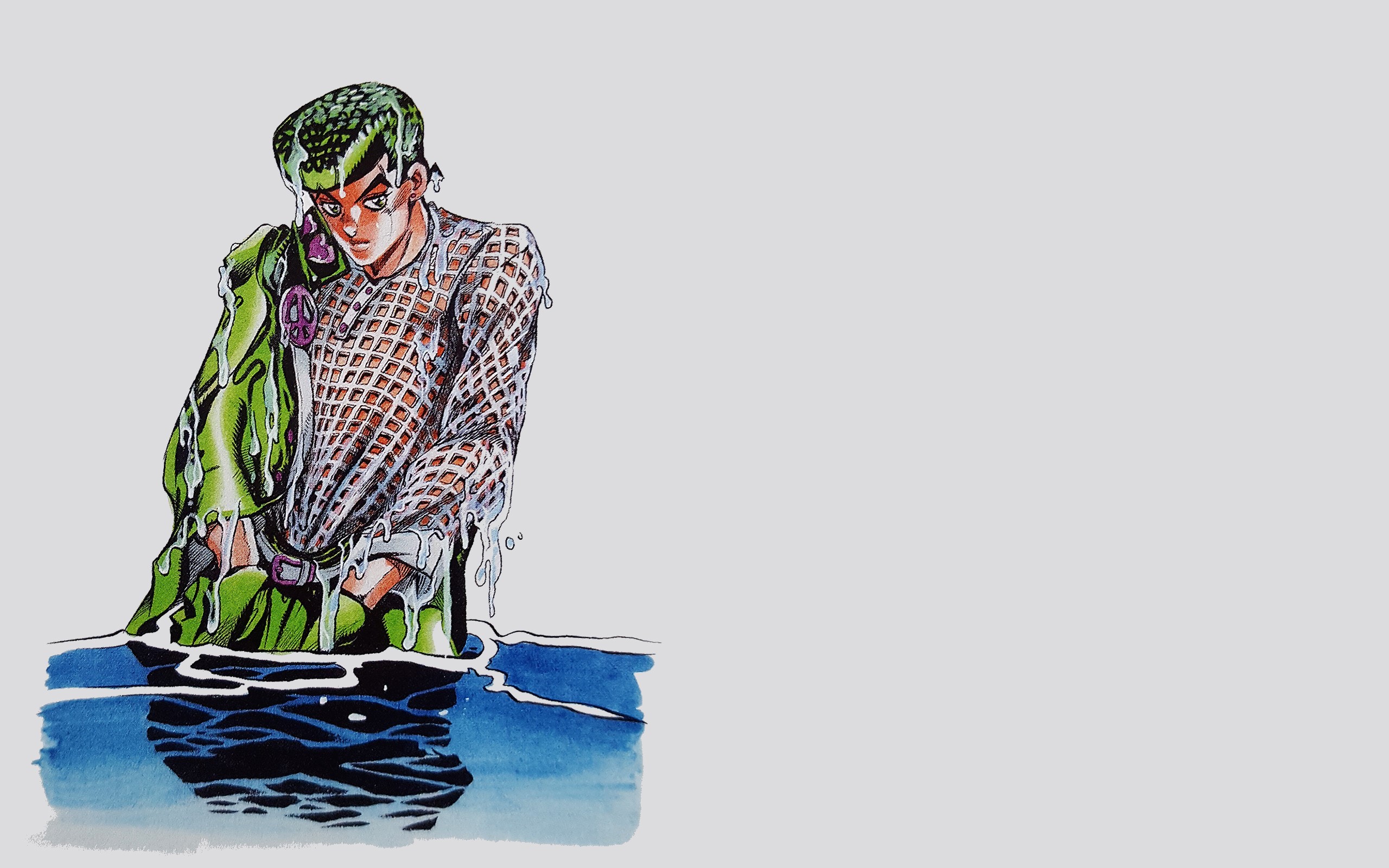 Josuke Higashikata from JoJo's Bizarre Adventure in water HD Wallpaper