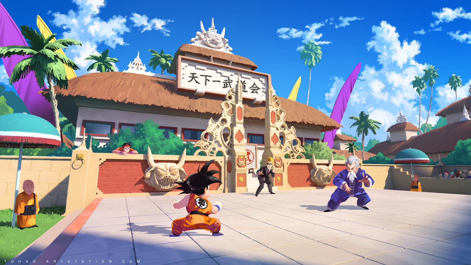 Son Goku at the World Martial Arts Tournament HD Wallpaper