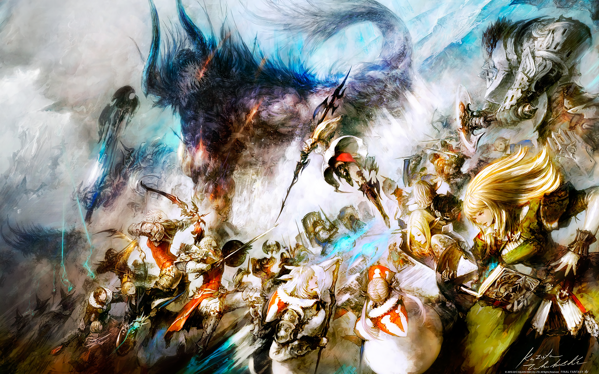 Final Fantasy XIV A Realm Reborn Battle Art HD Wallpaper