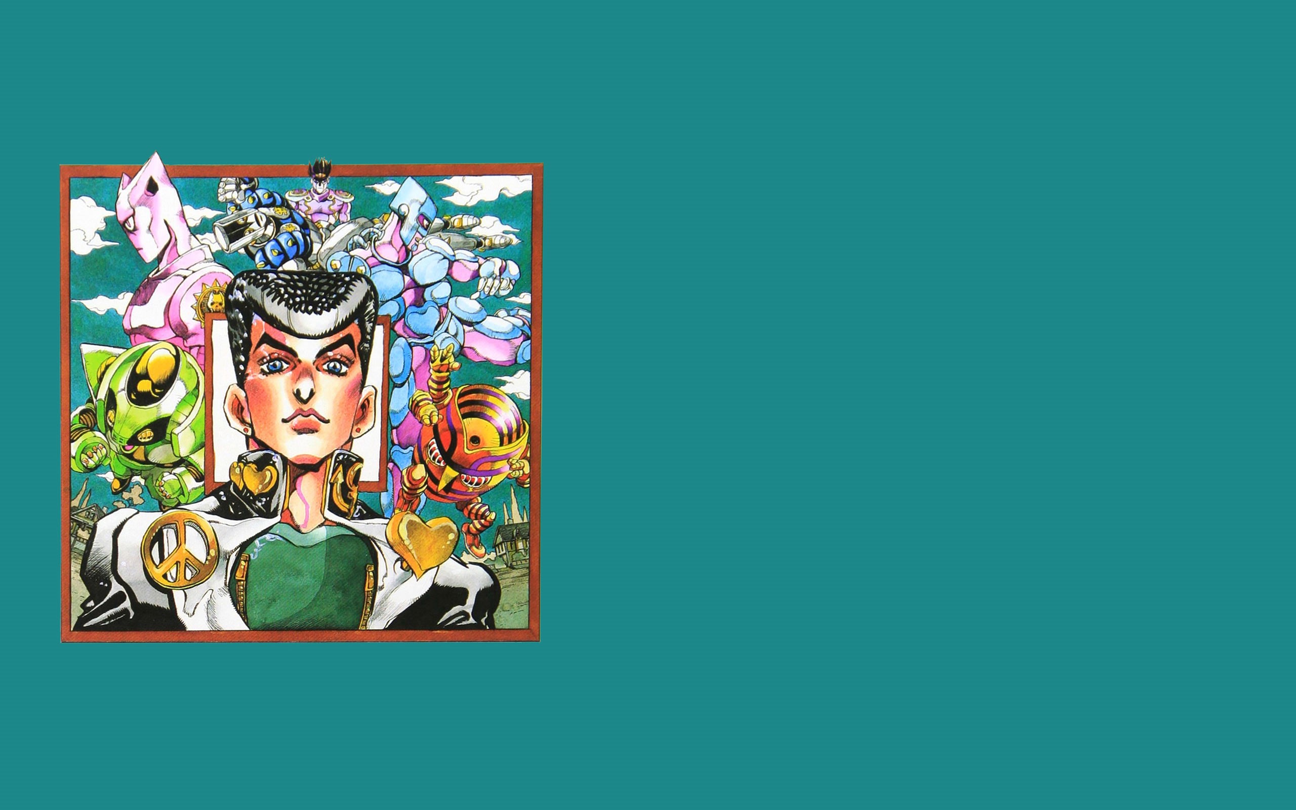 Josuke Higashikata and Stands from JoJo's Bizarre Adventure HD Wallpaper