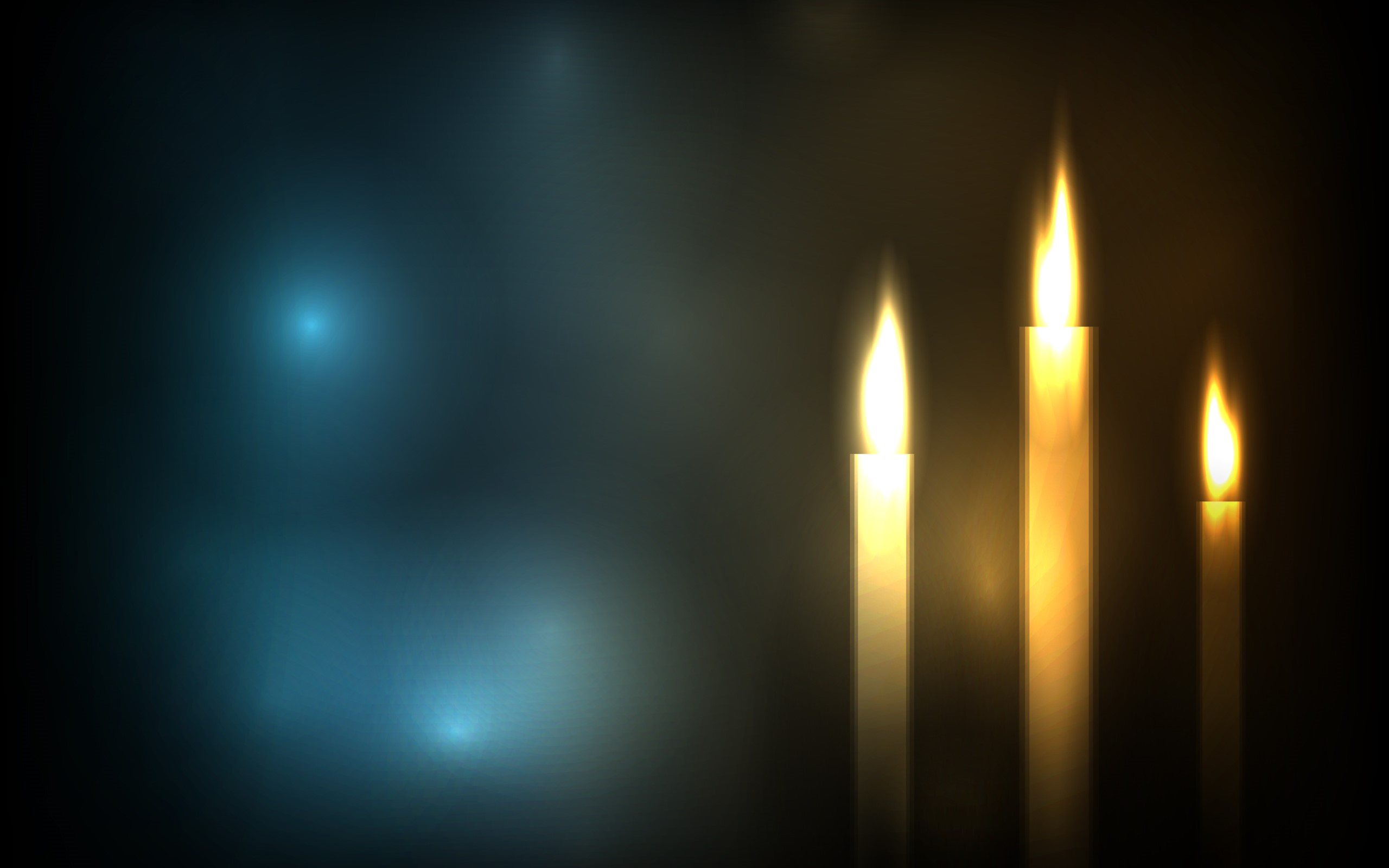 Abstract digital art with candles HD Wallpaper