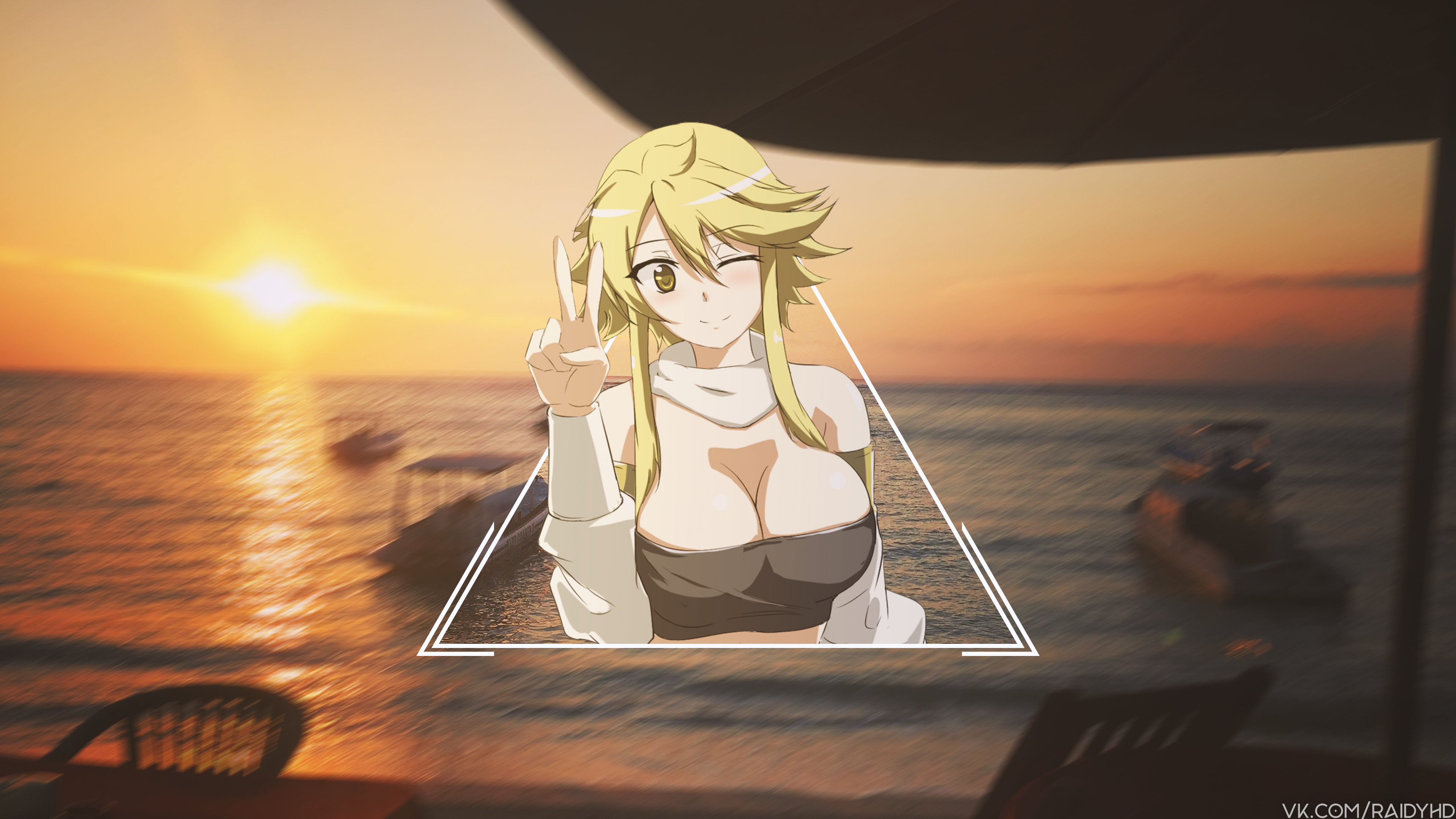 Leone from Akame ga Kill! in 4K Sunset Scene HD Wallpaper