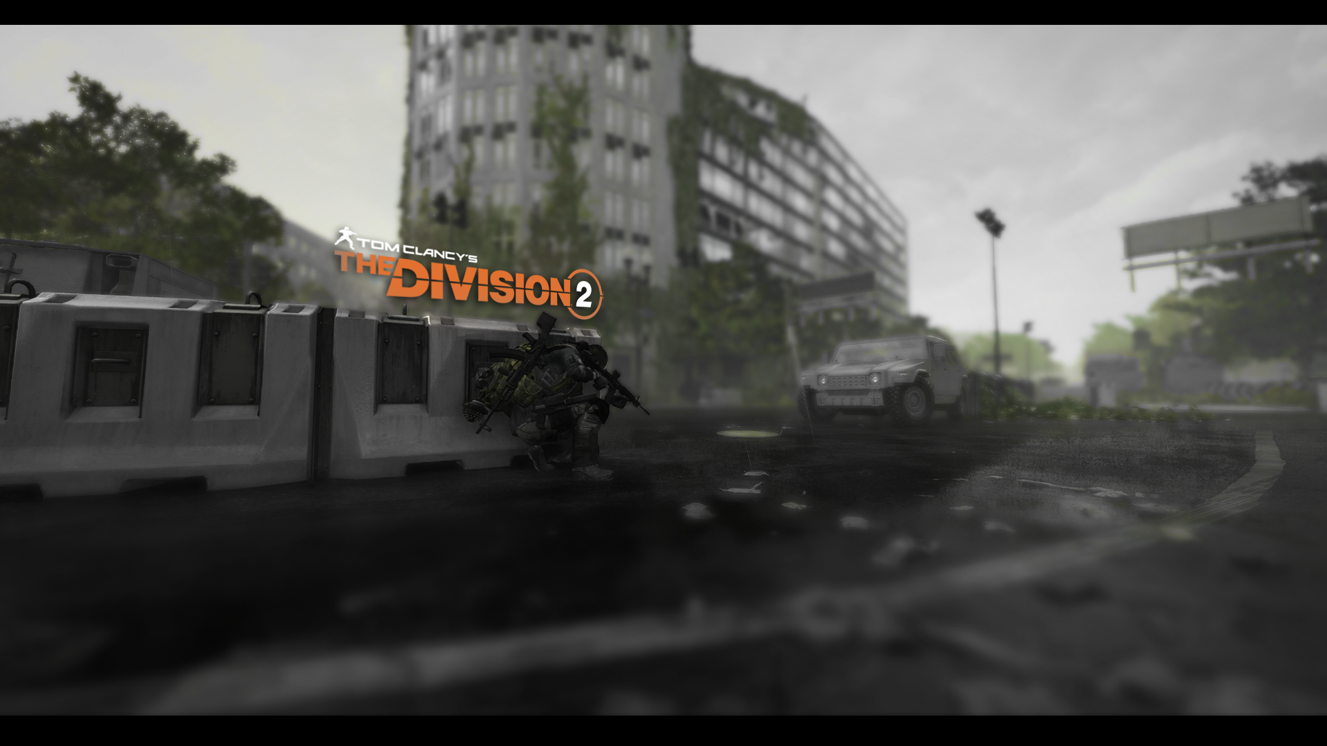 Tom Clancy's The Division 2 title screen with soldiers HD Wallpaper