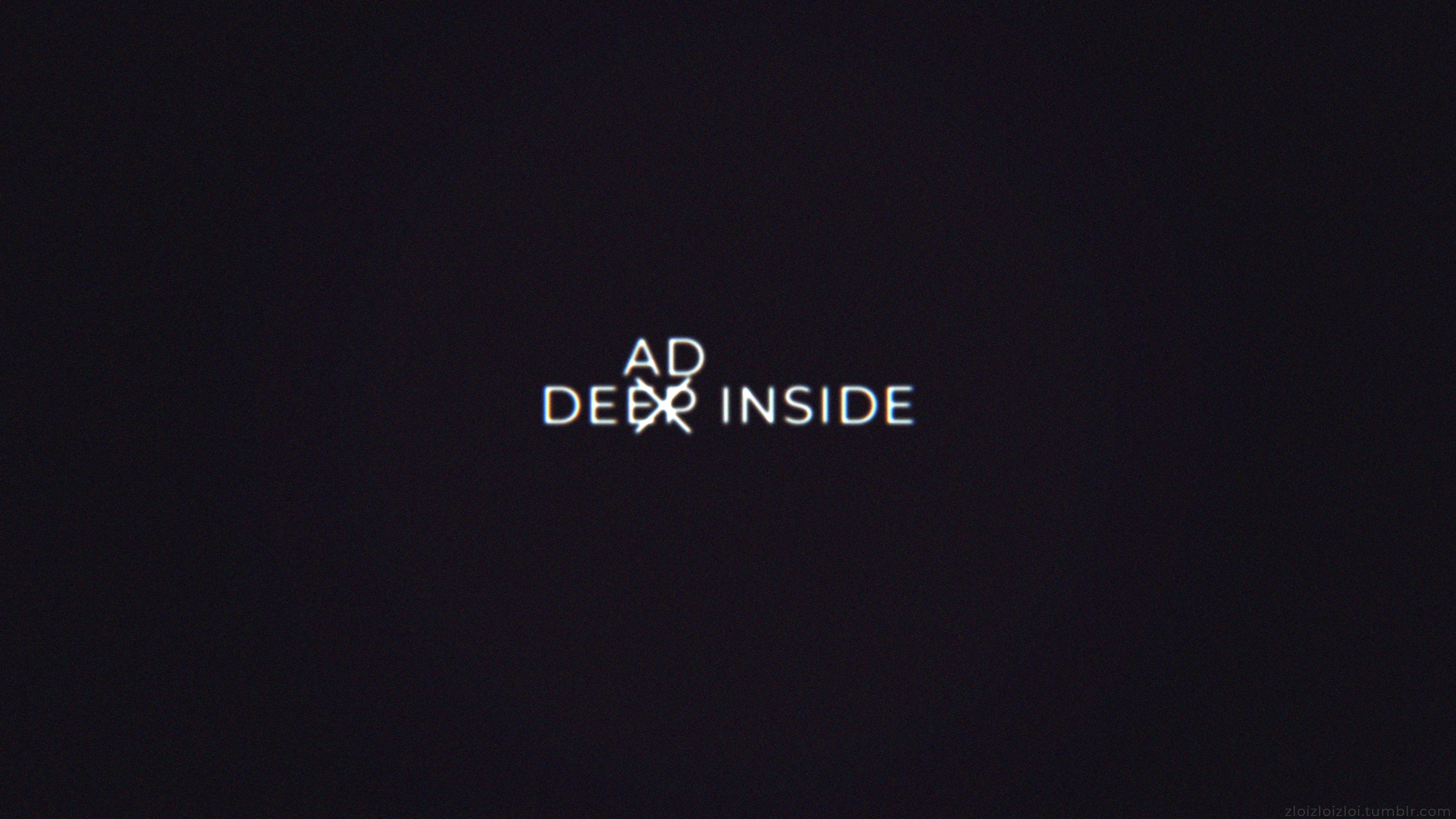 AD DEER INSIDE text HD Wallpaper