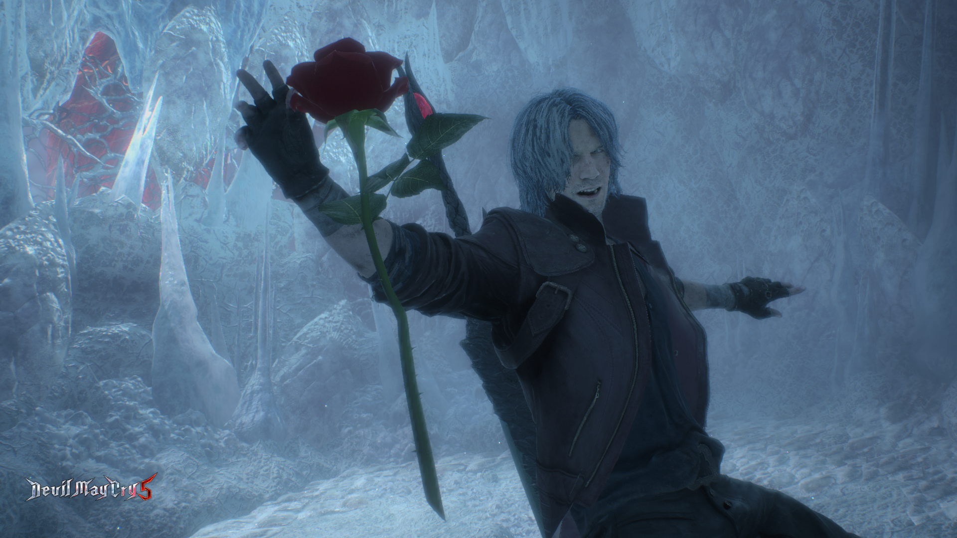 Dante from Devil May Cry 5 holding a red rose HD Wallpaper