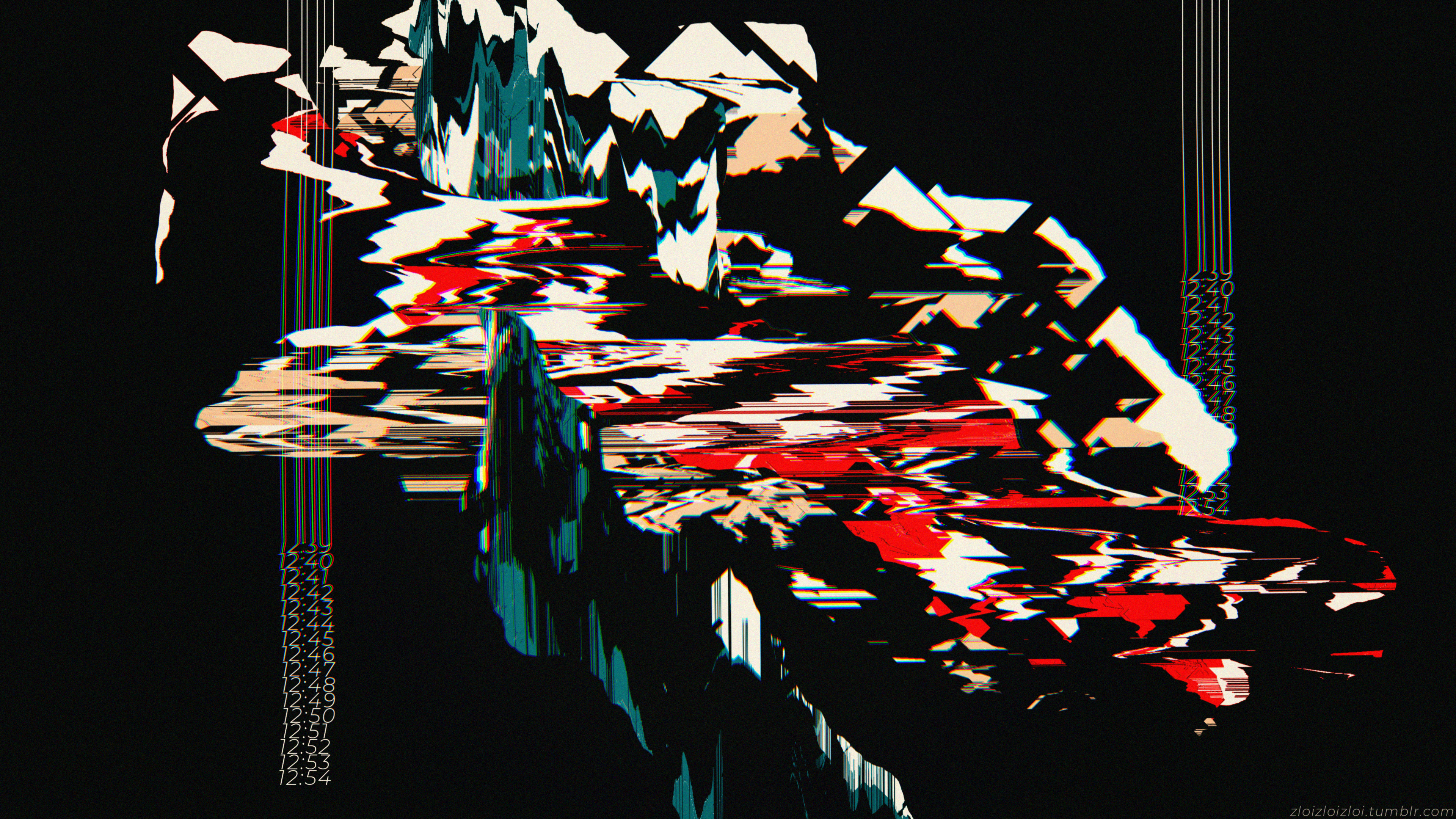 4K abstract glitch art HD Wallpaper
