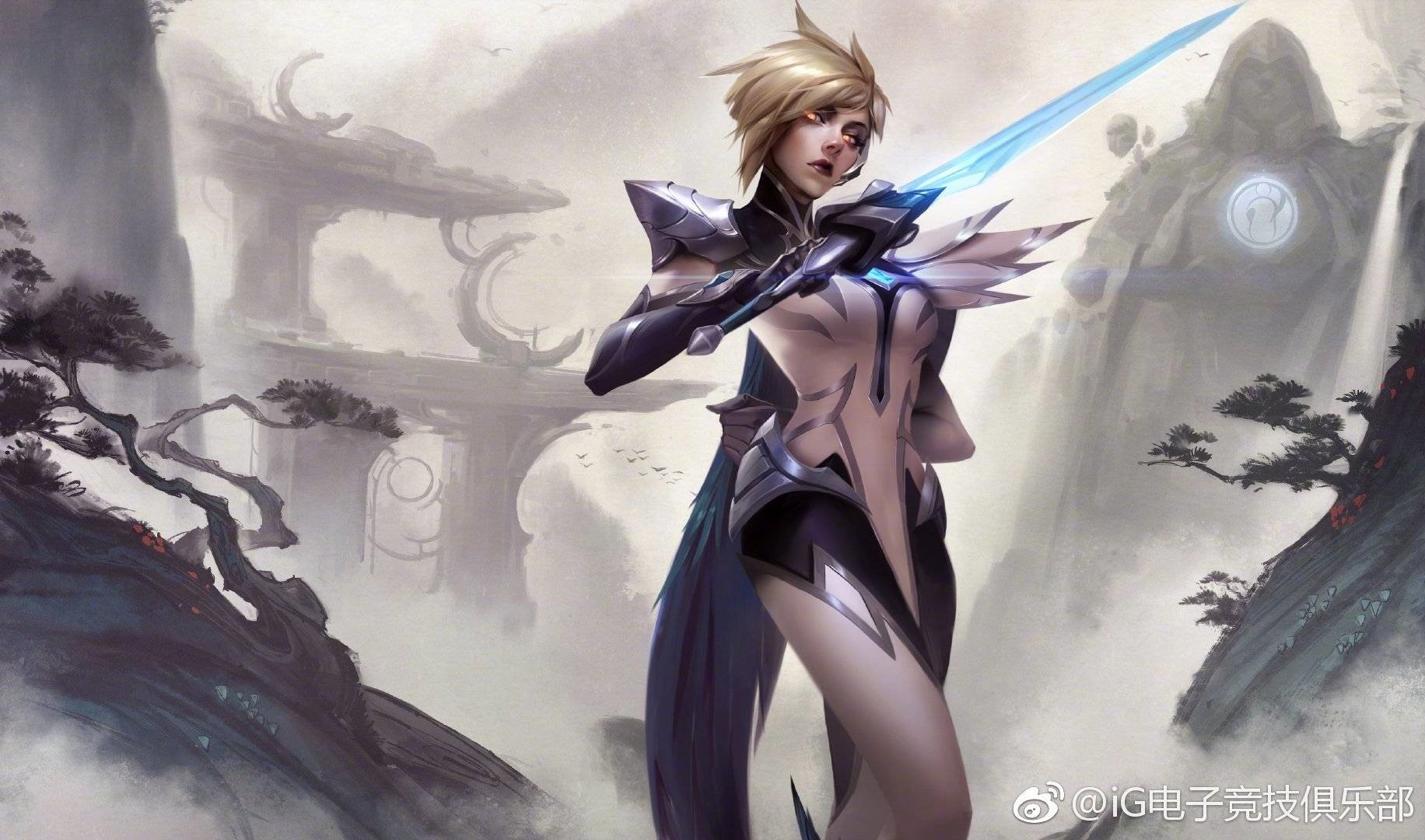 Fiora from League of Legends with a sword HD Wallpaper