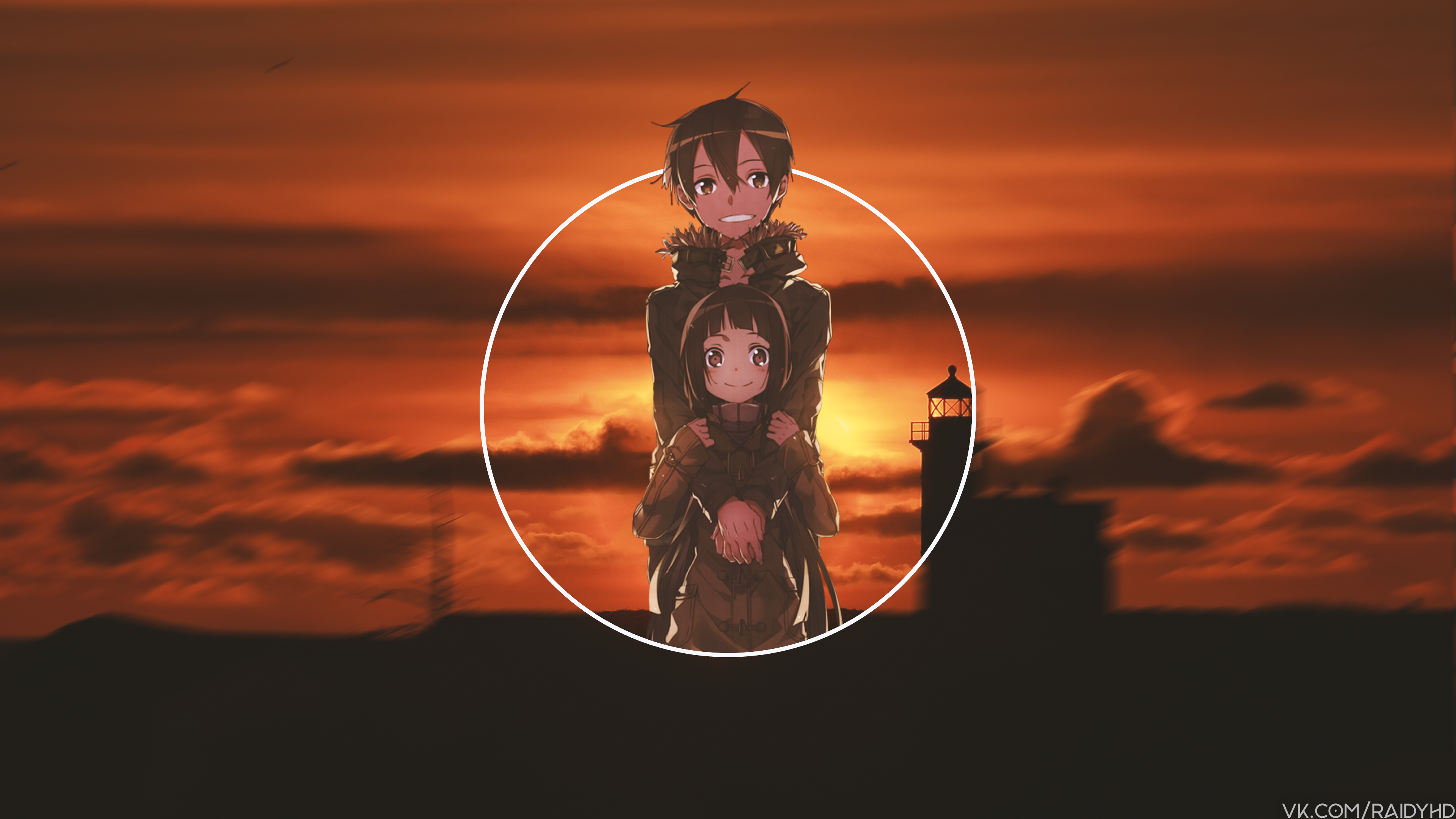 4K Kirigaya Kazuto and Asuna from Sword Art Online HD Wallpaper
