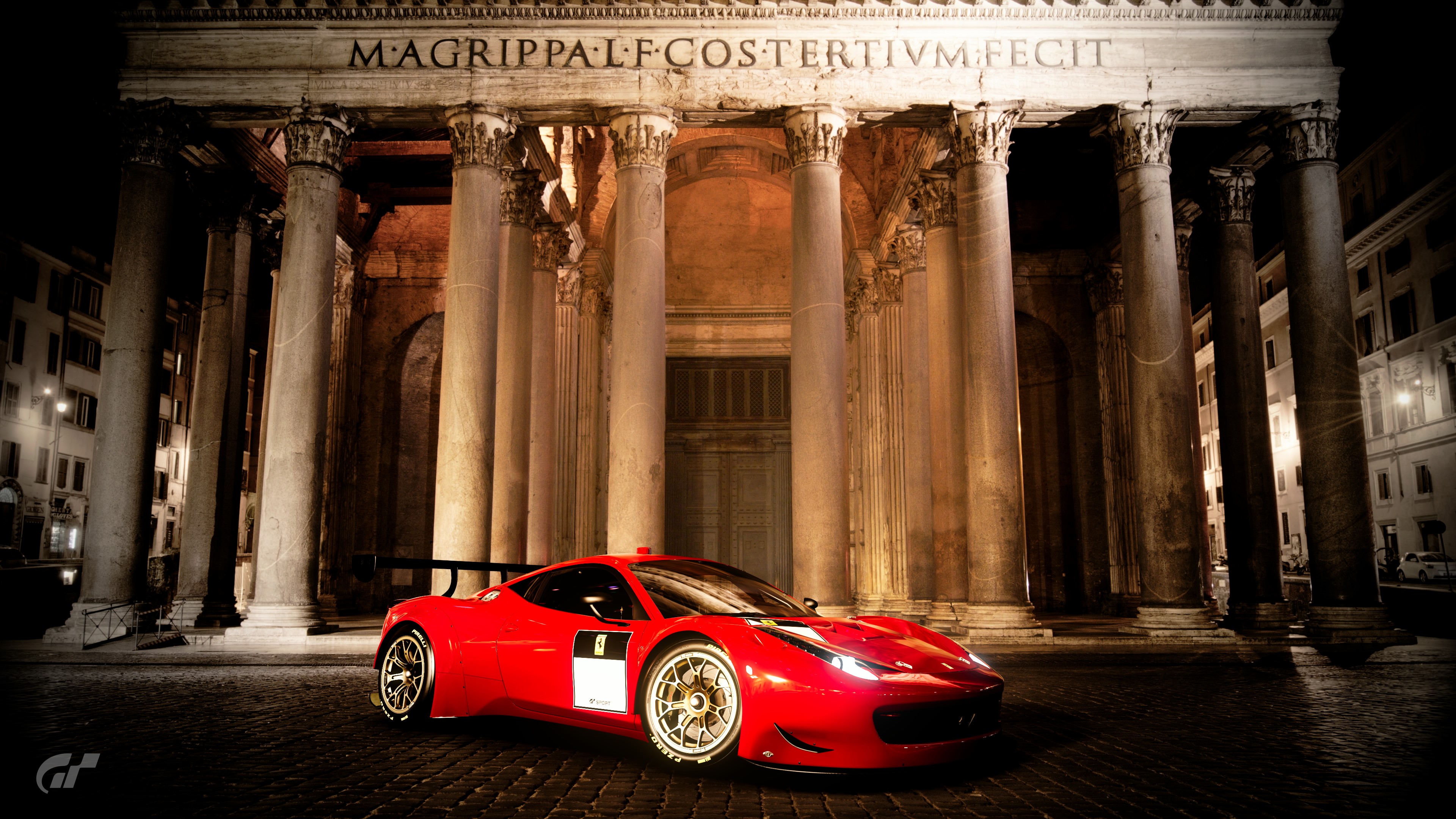 Ferrari 458 Italia at the Pantheon, Rome HD Wallpaper