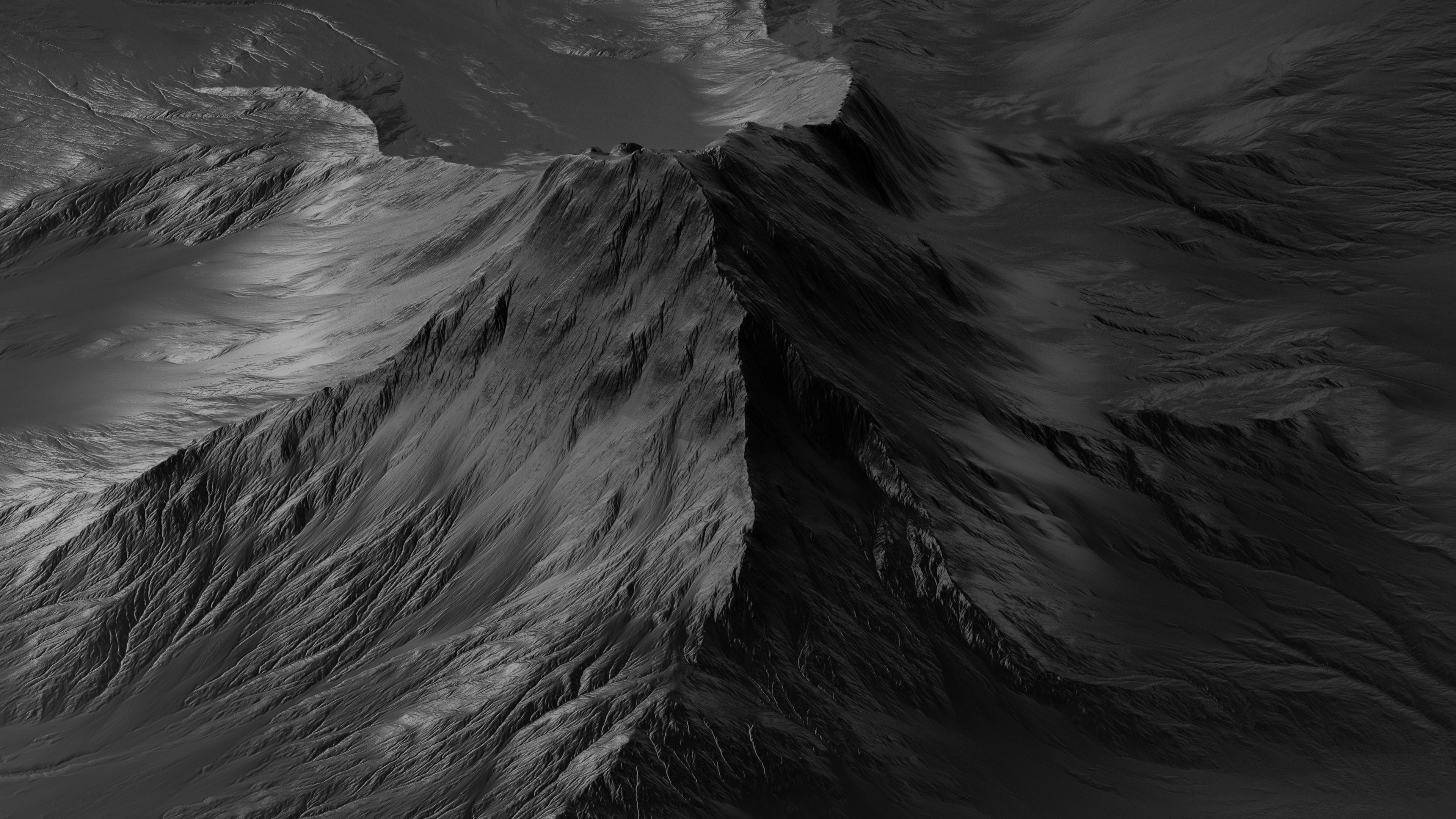 4K mountain landscape rendered in Blender HD Wallpaper