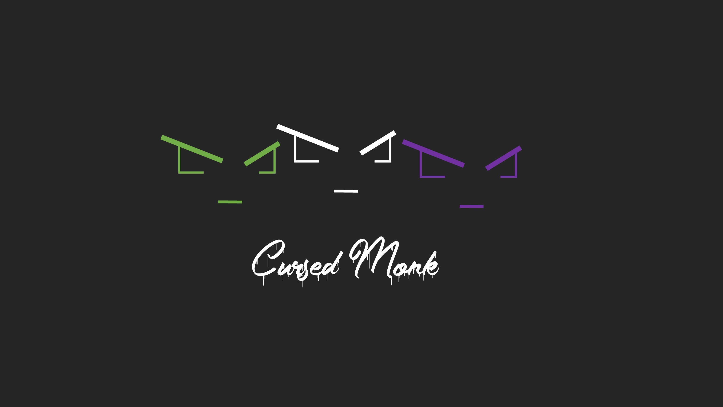 Cursed Monk minimalist eyes and text HD Wallpaper