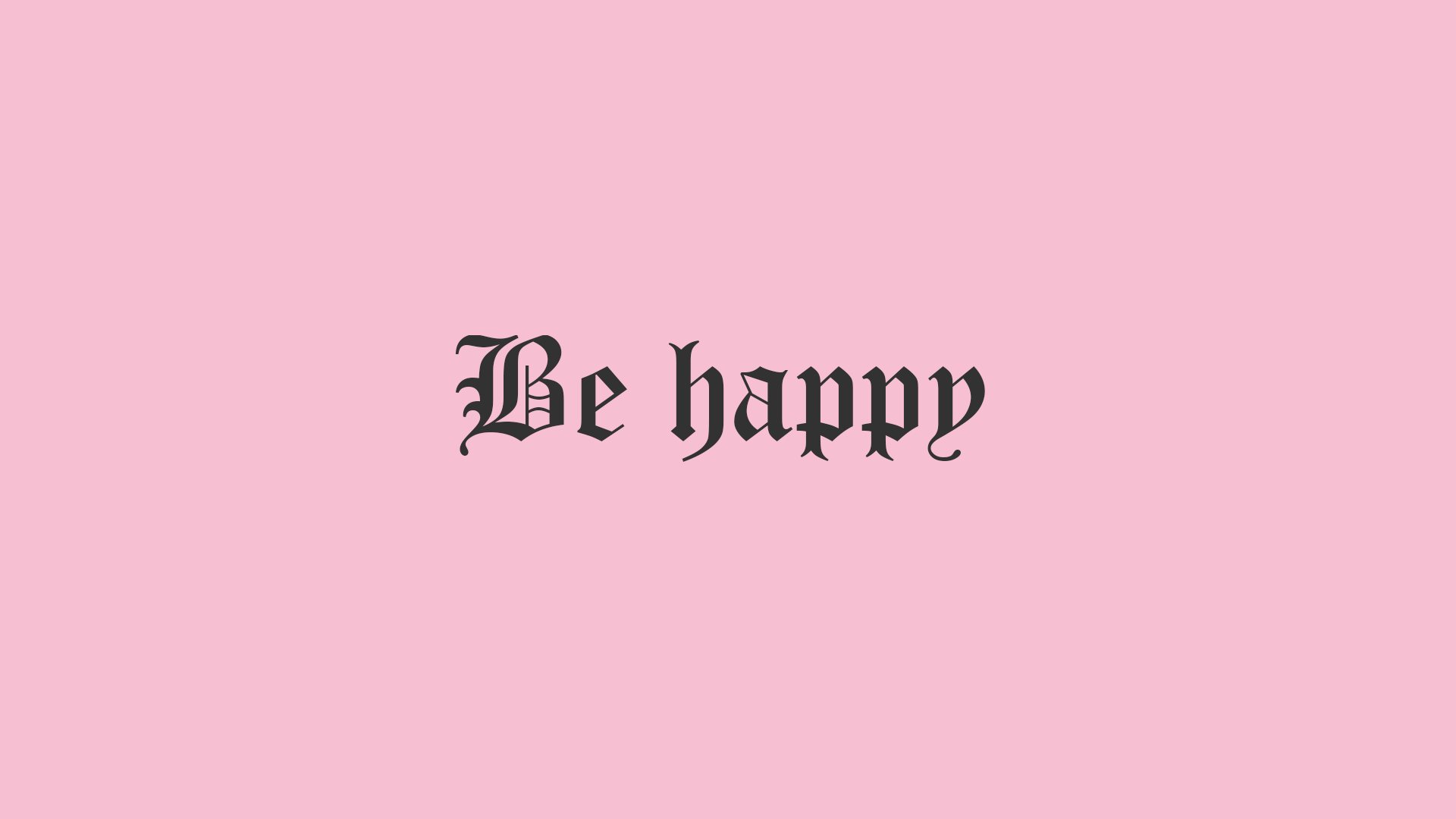 Be happy text on pink background HD Wallpaper