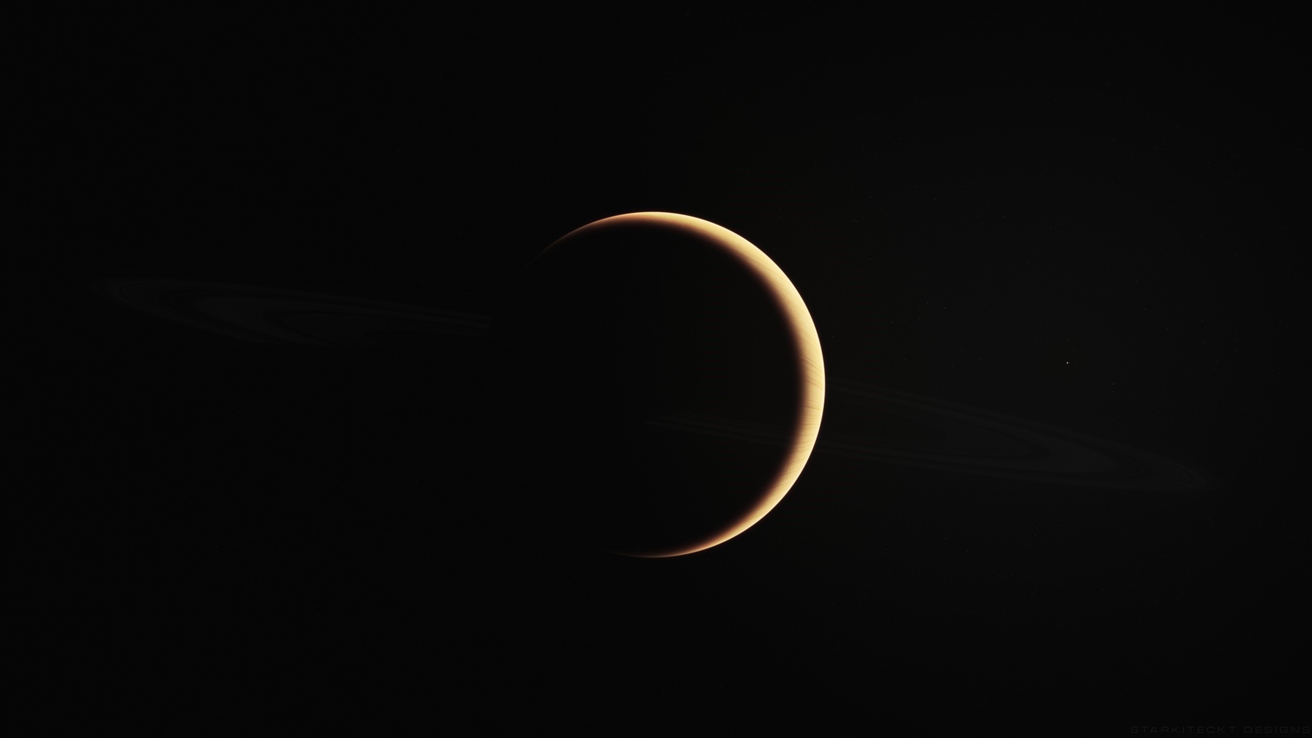 Saturn and its rings in space HD Wallpaper