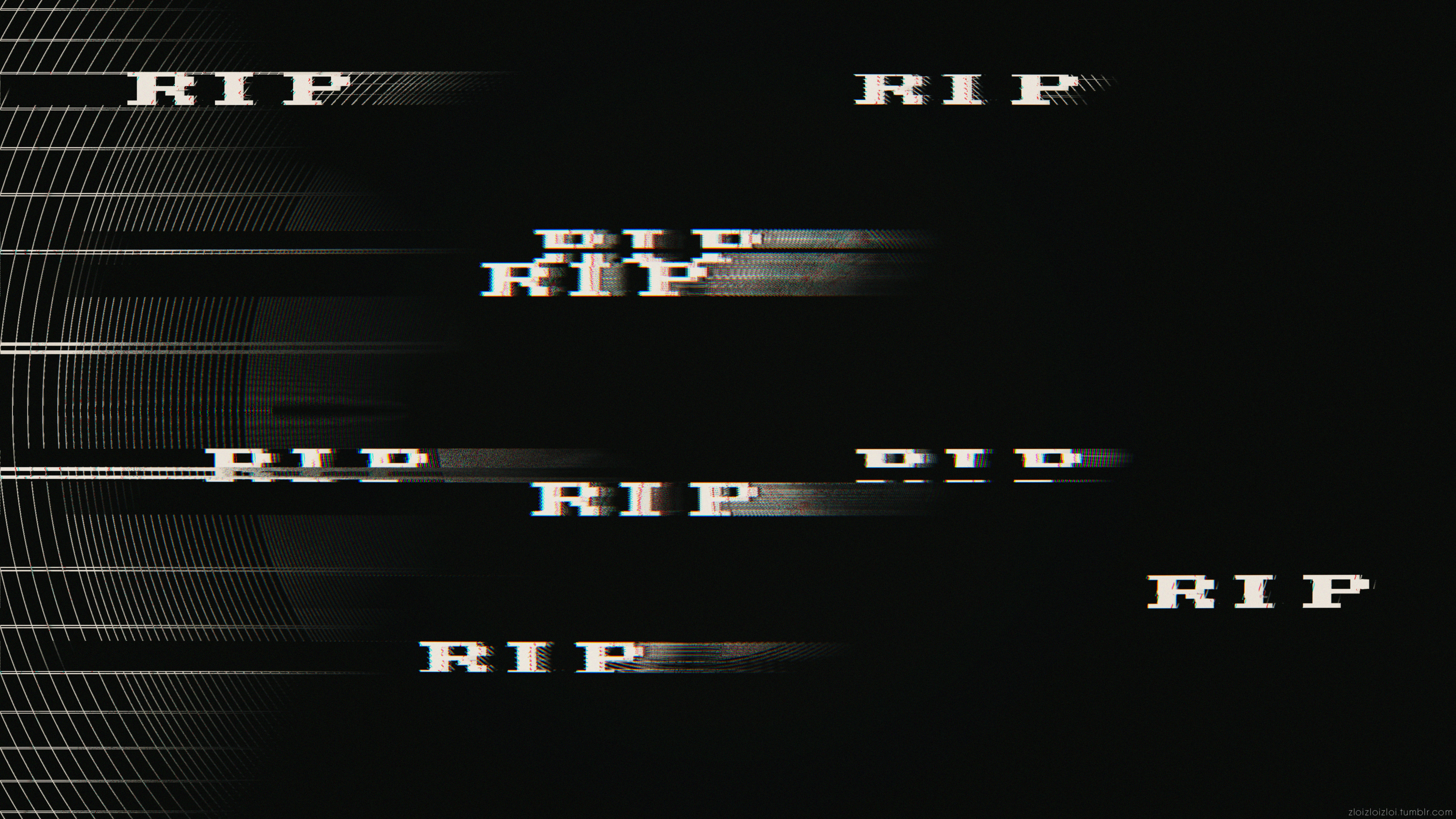 Glitch Art RIP 4K HD Wallpaper