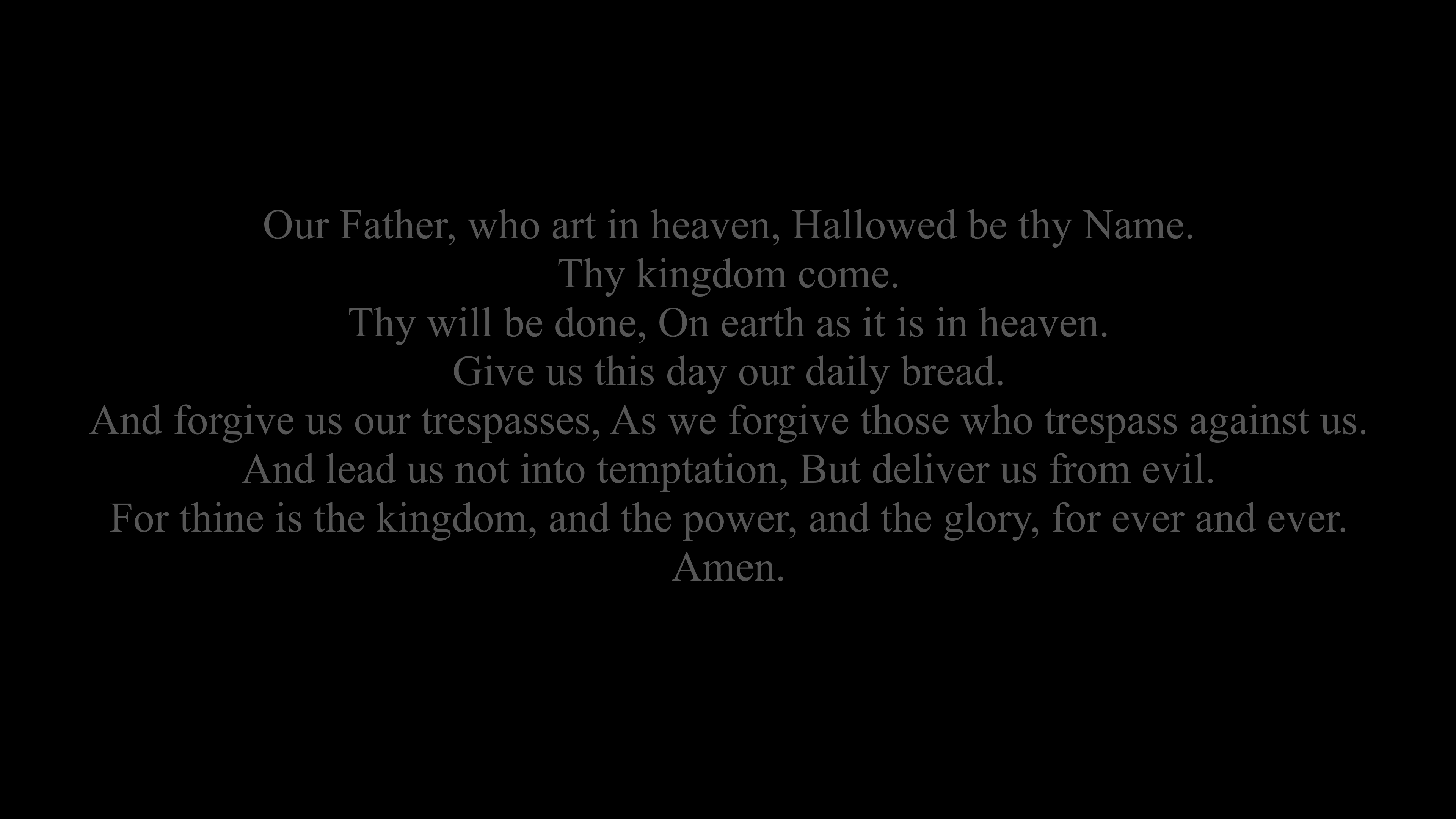 Our Father Prayer Typography HD Wallpaper