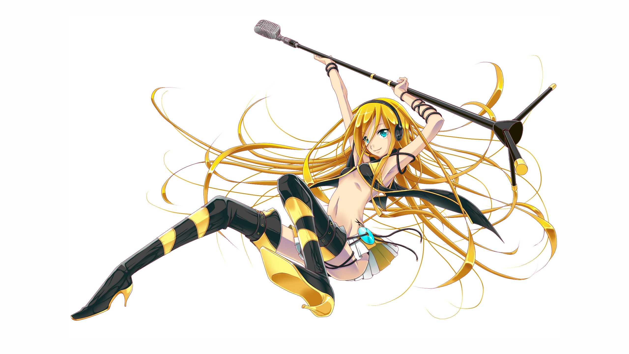 Lily from Vocaloid with microphone HD Wallpaper