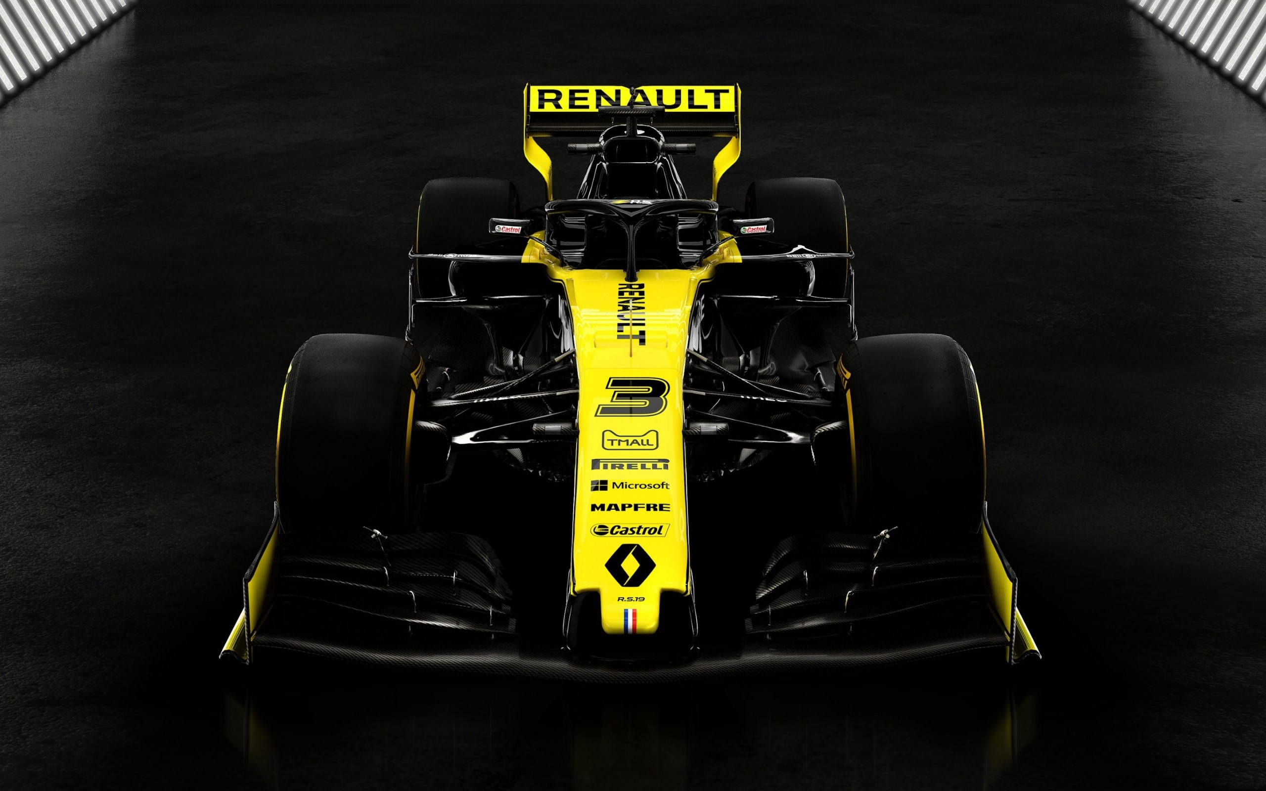 Renault Formula 1 Race Car with Number 3 HD Wallpaper